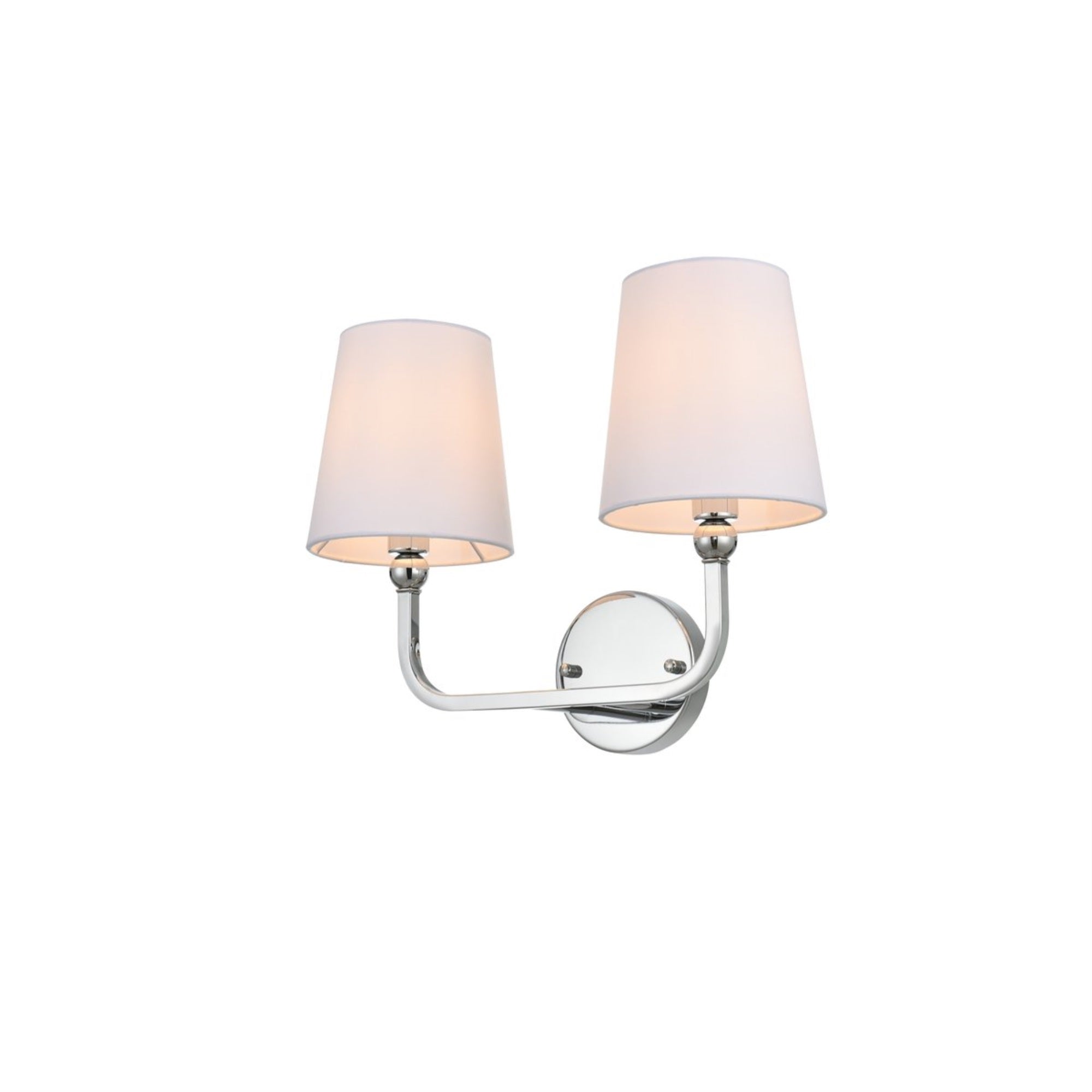 Colson 2 light Chrome and Clear Bath Sconce