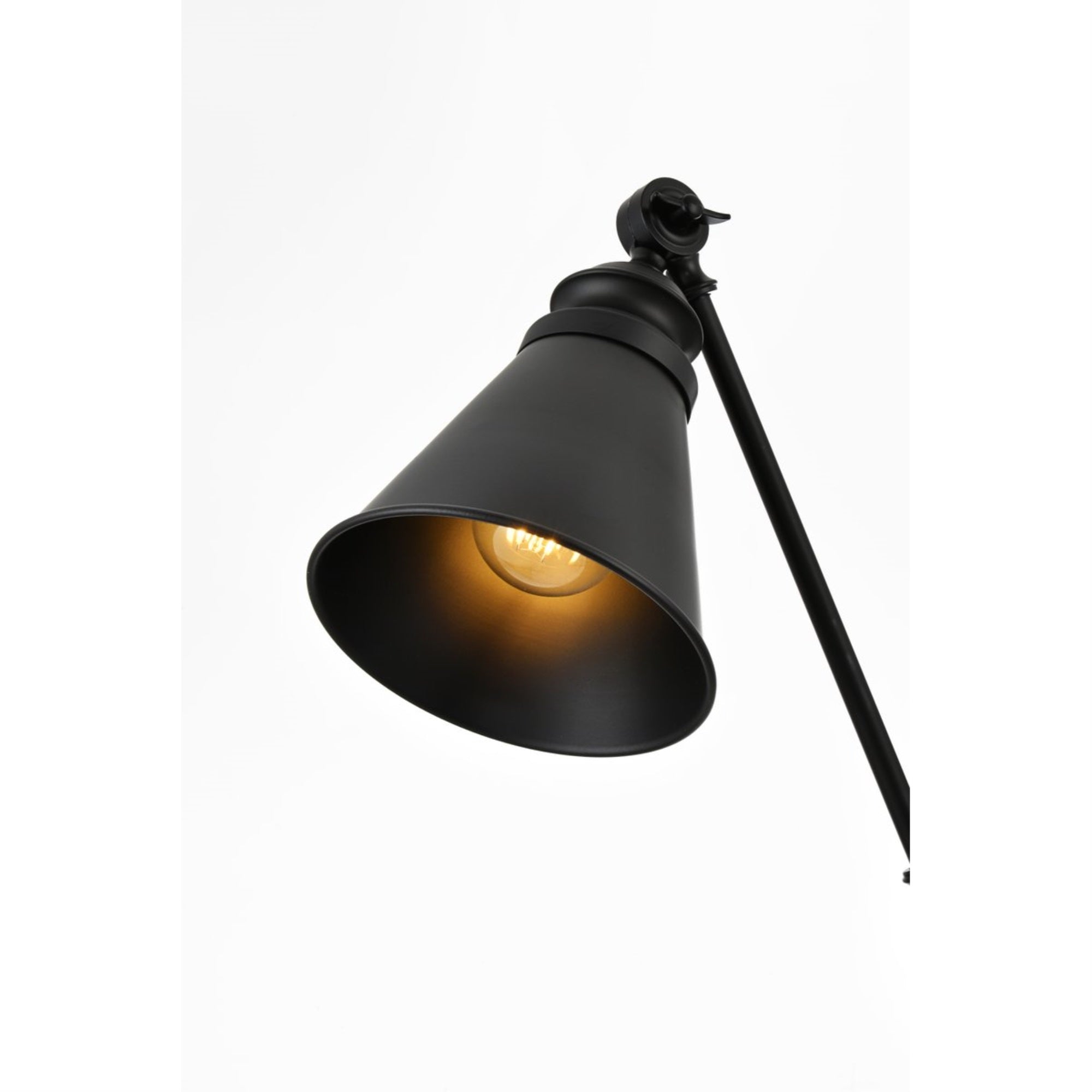 Ledger 1 light Black swing arm wall sconce