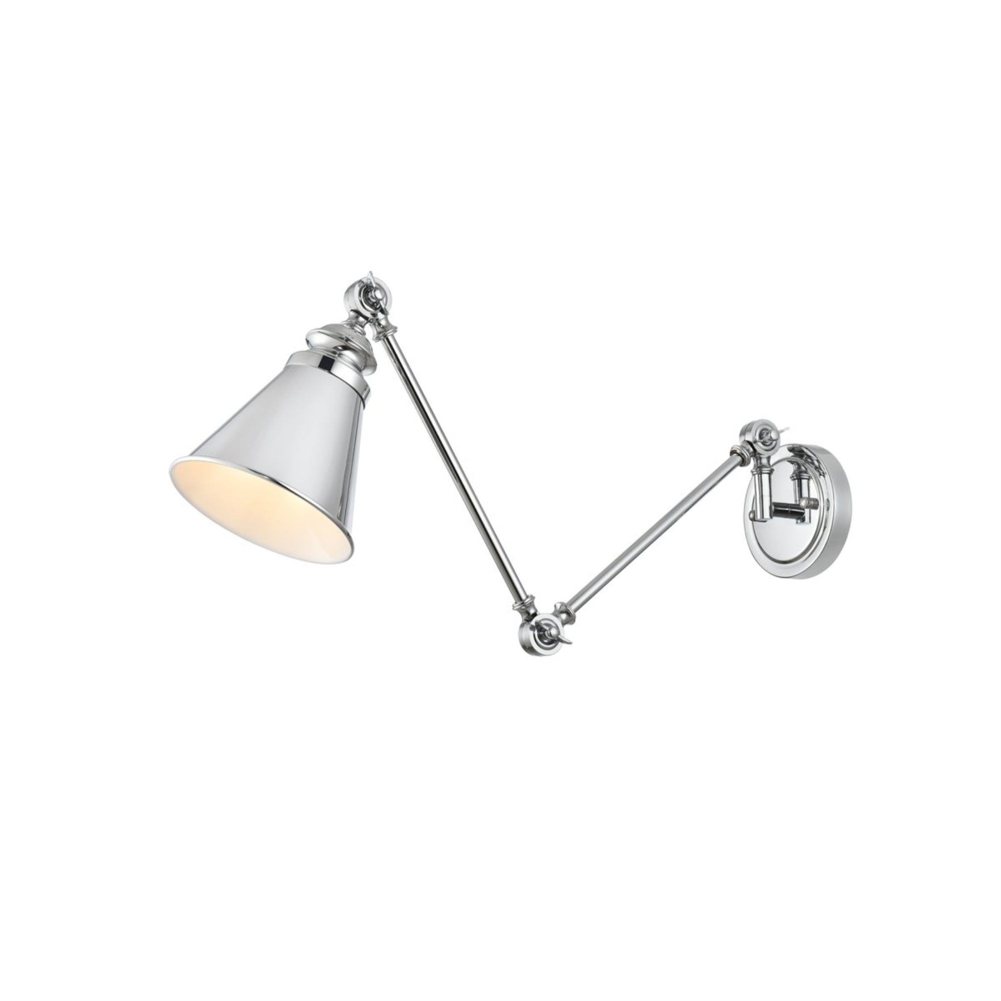 Ledger 1 light Chrome swing arm wall sconce