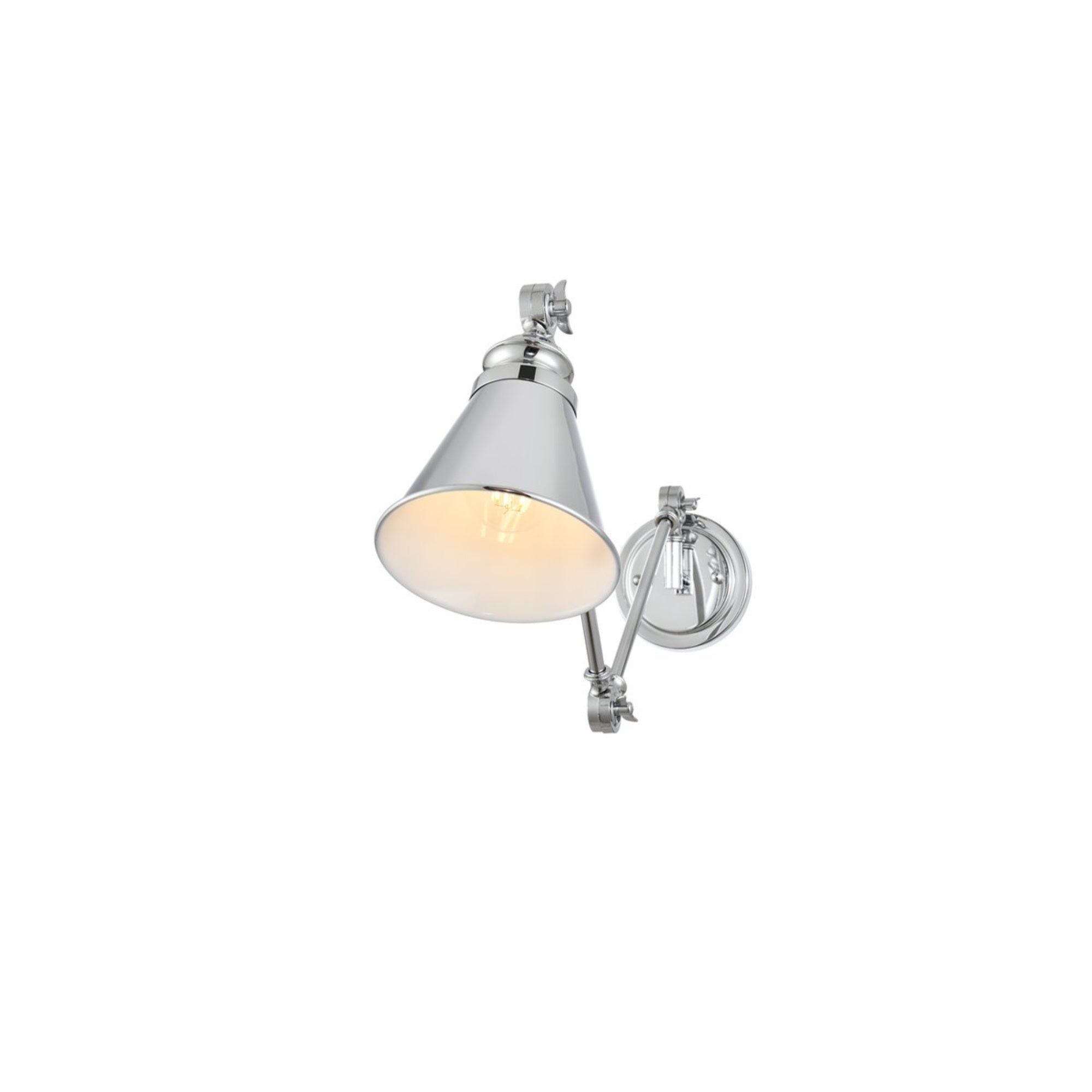 Ledger 1 light Chrome swing arm wall sconce