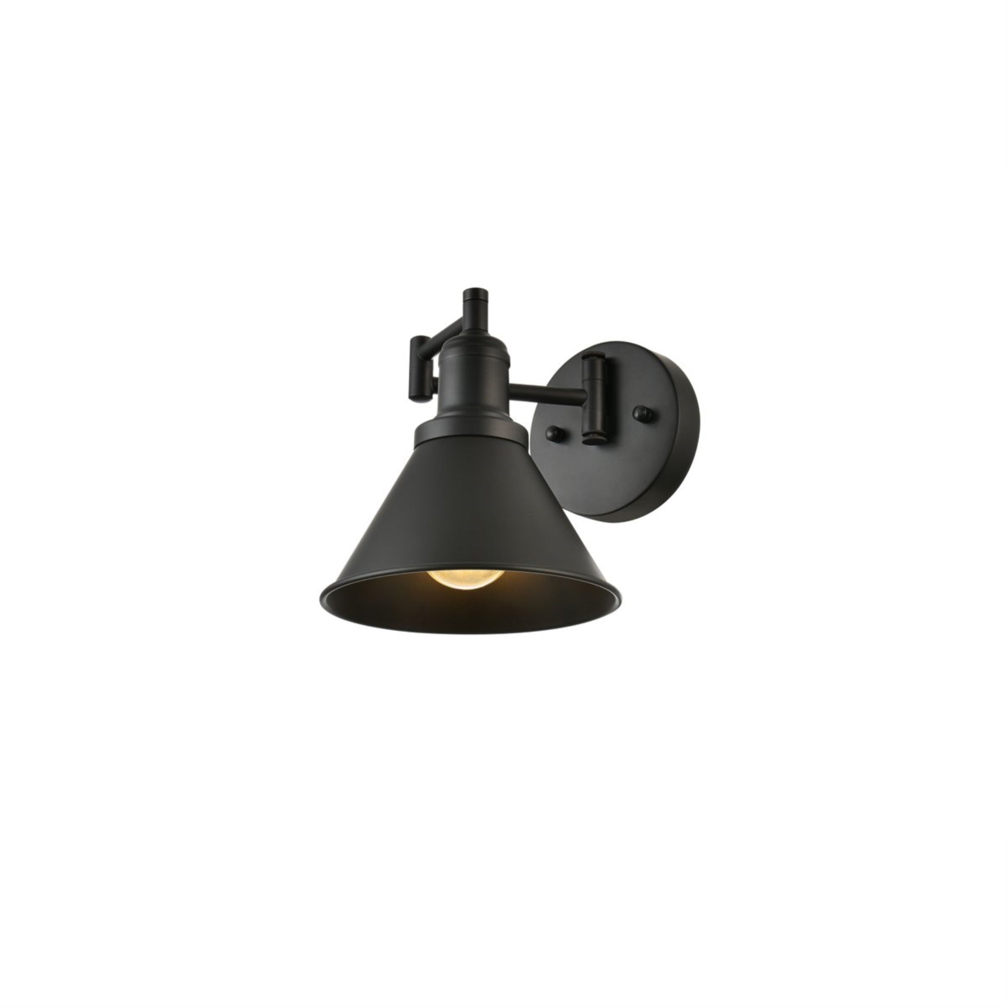 Judson 1 light Black swing arm wall sconce