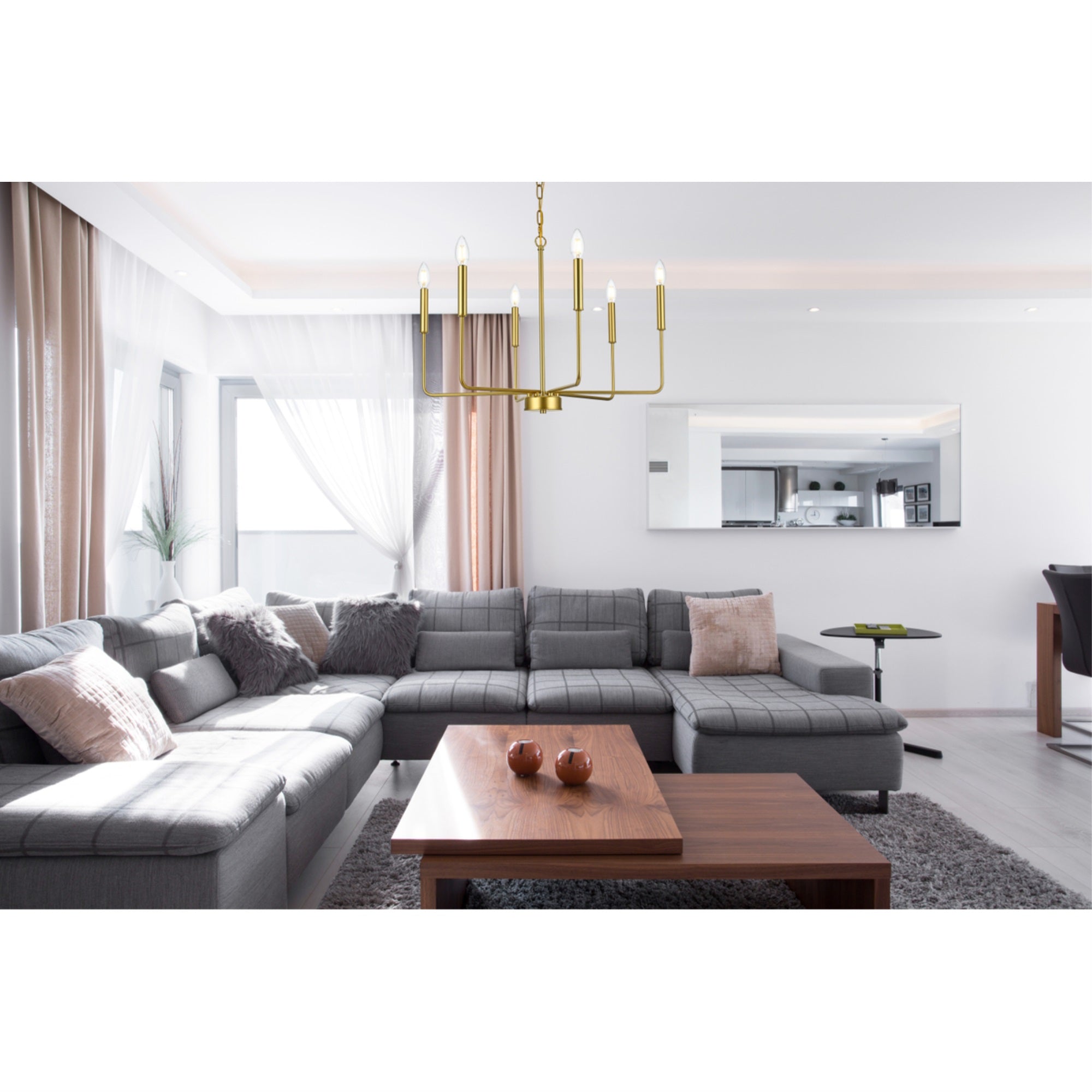 Willa 26 inch Pendant Light in Brass