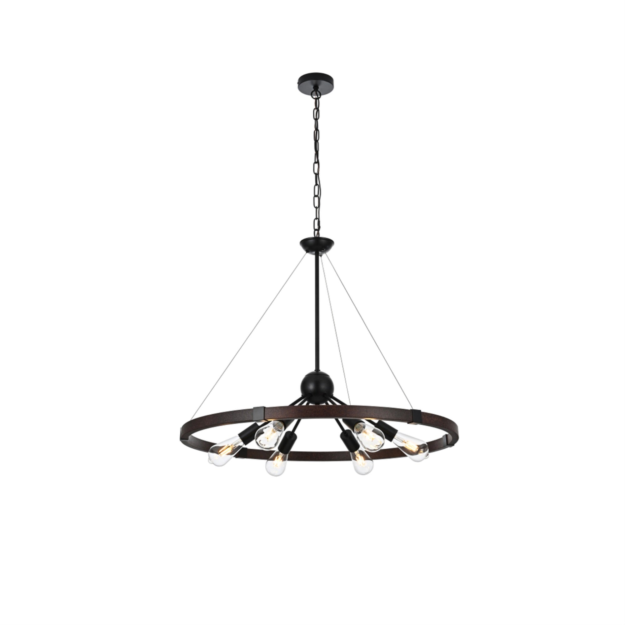 Thora 32 inch Pendant Light in Weathered Black