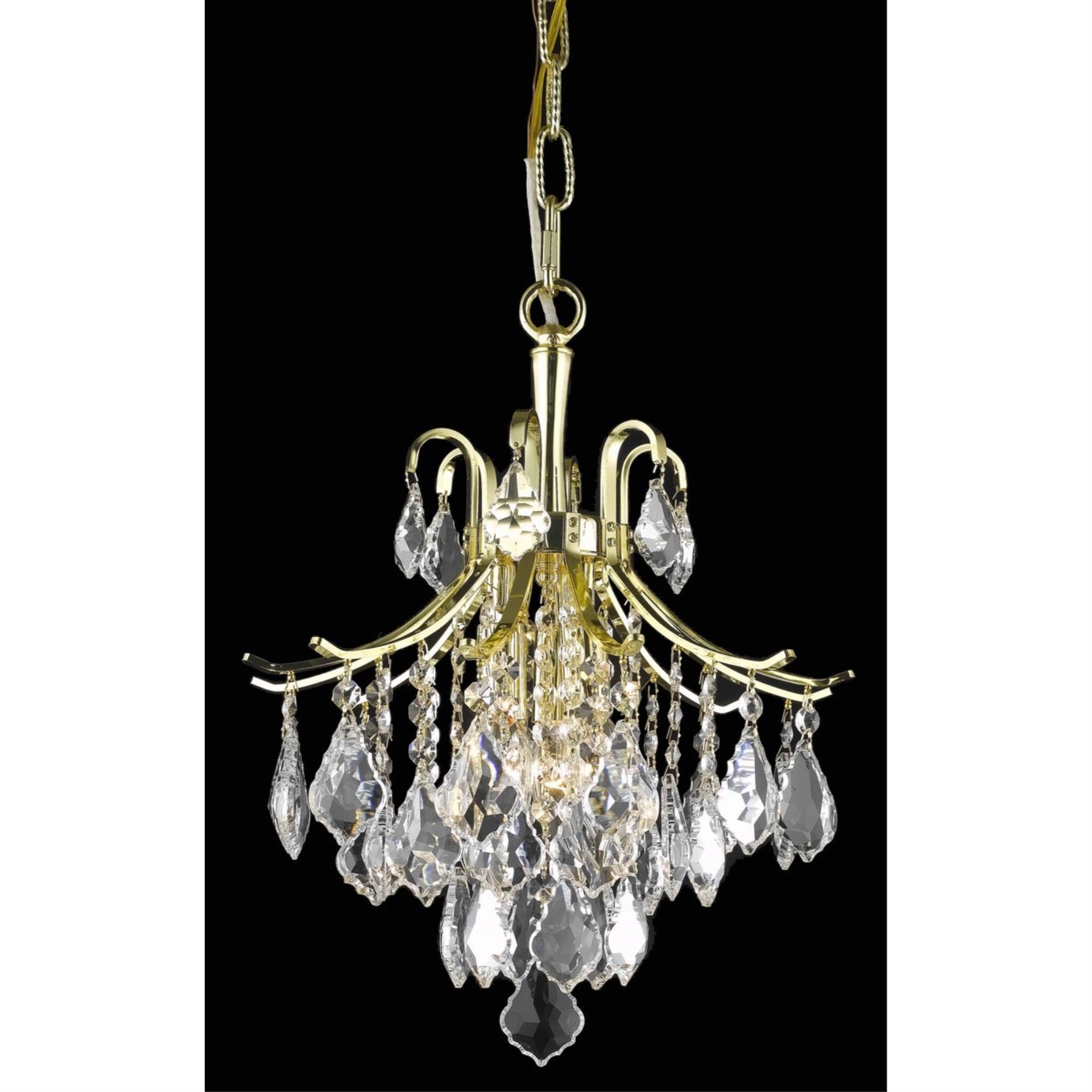 Elegant Lighting Amelia 3-Light Gold Metal Pendant - Transitional Design For Home Decor
