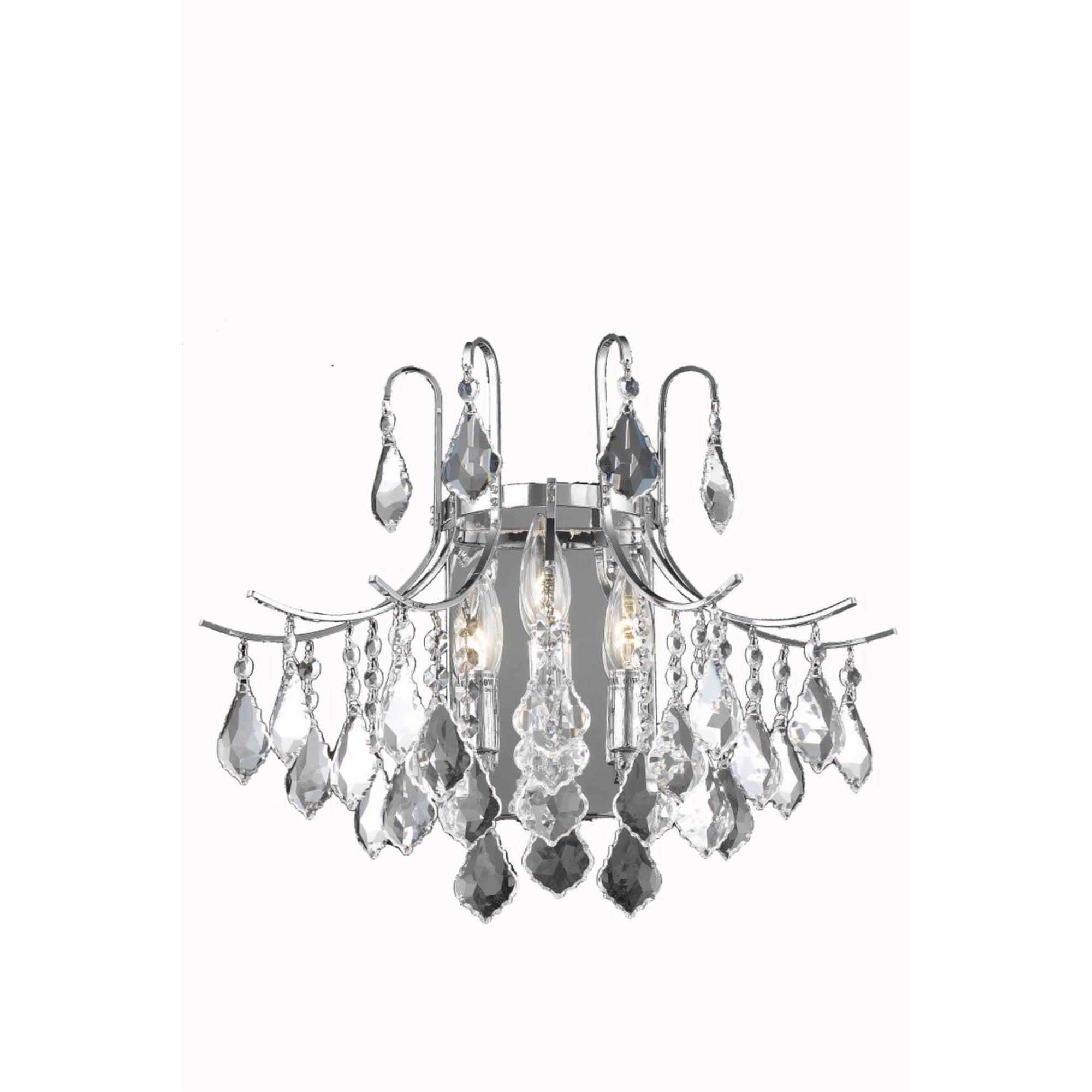 Amelia Collection Wall Sconce D16in H14in Lt:3 Chrome finish
