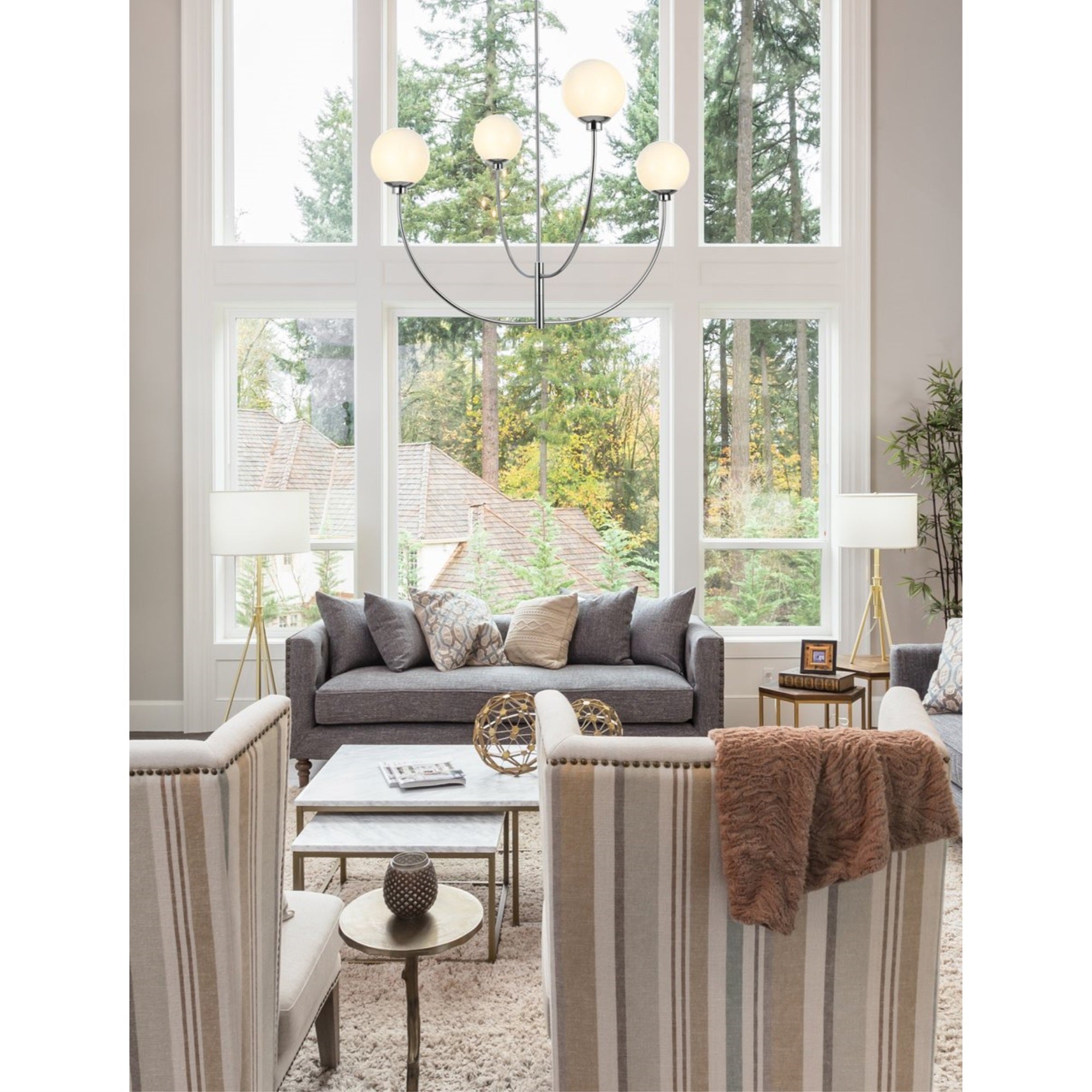 Nyomi 42 inch chandelier in Chrome