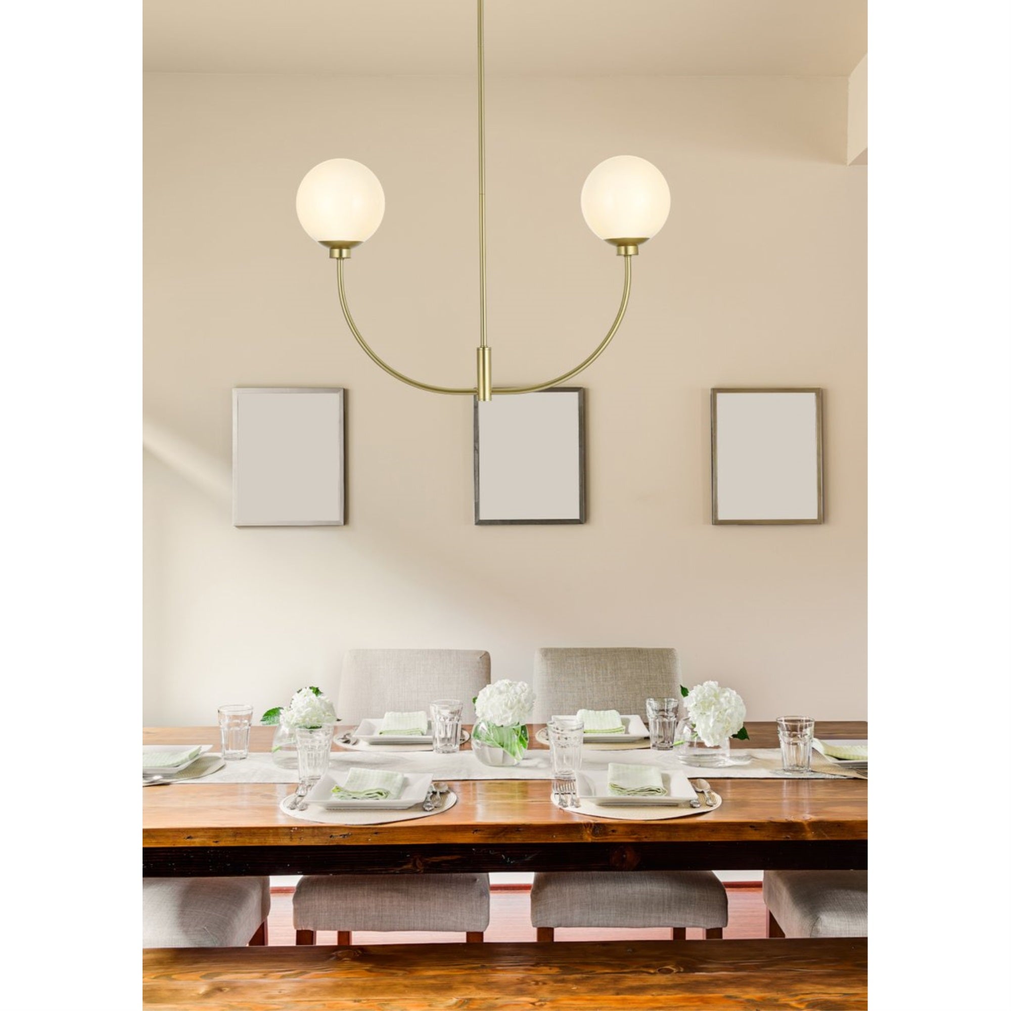 Nyomi 30 inch chandelier in Brass