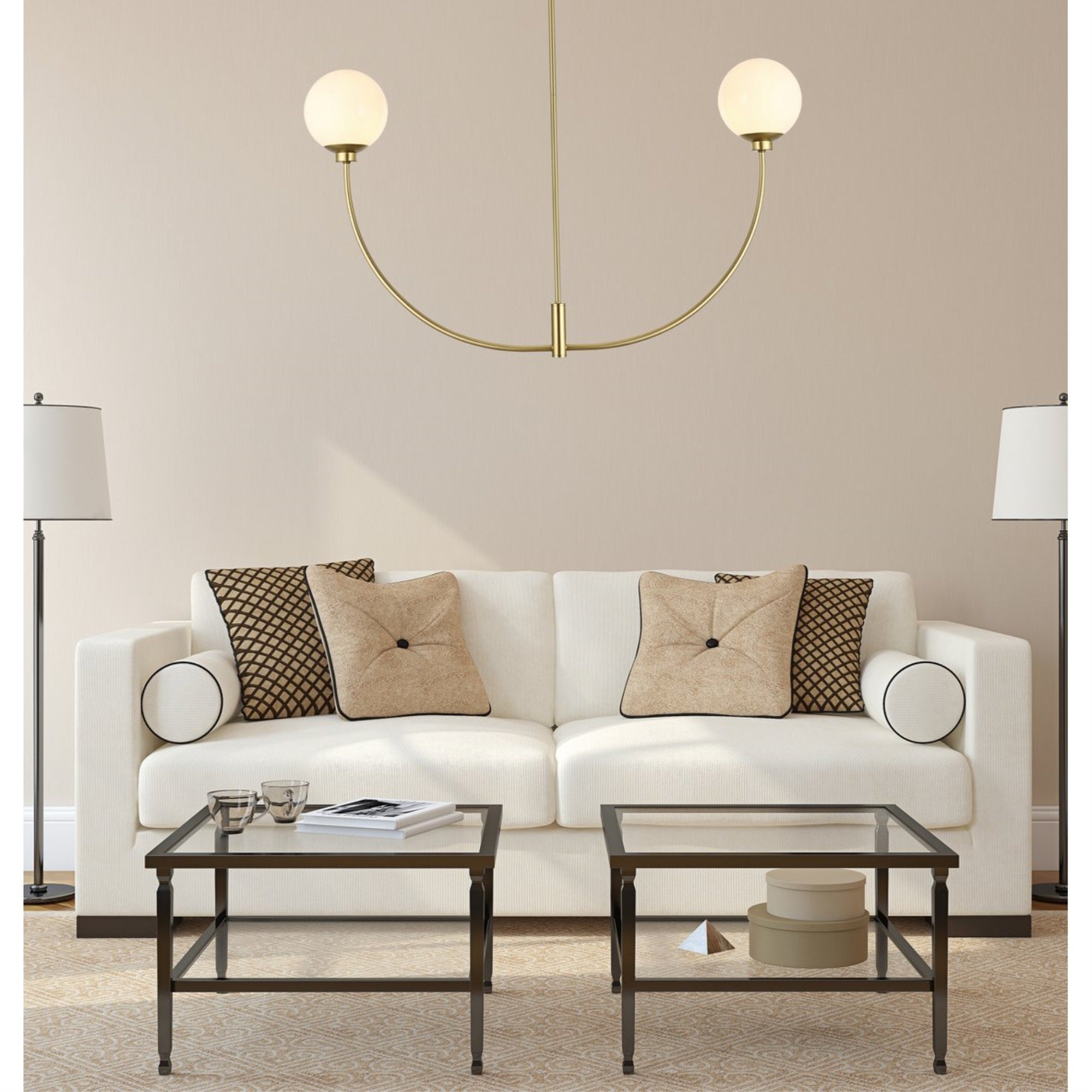 Nyomi 42 inch chandelier in Brass