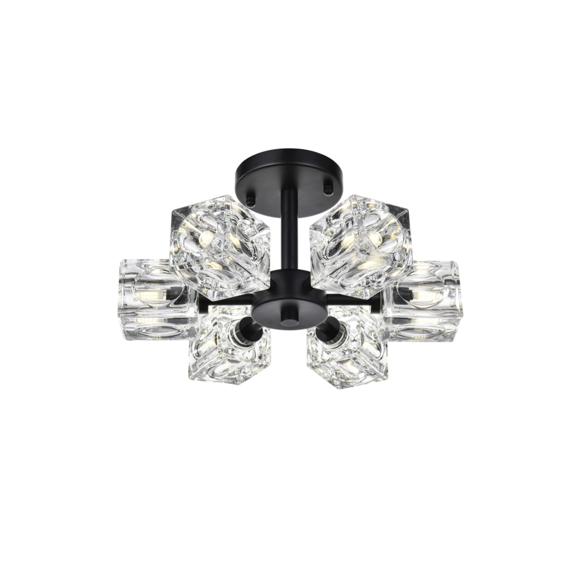 Lyra 14 inch Flush Mount in Black