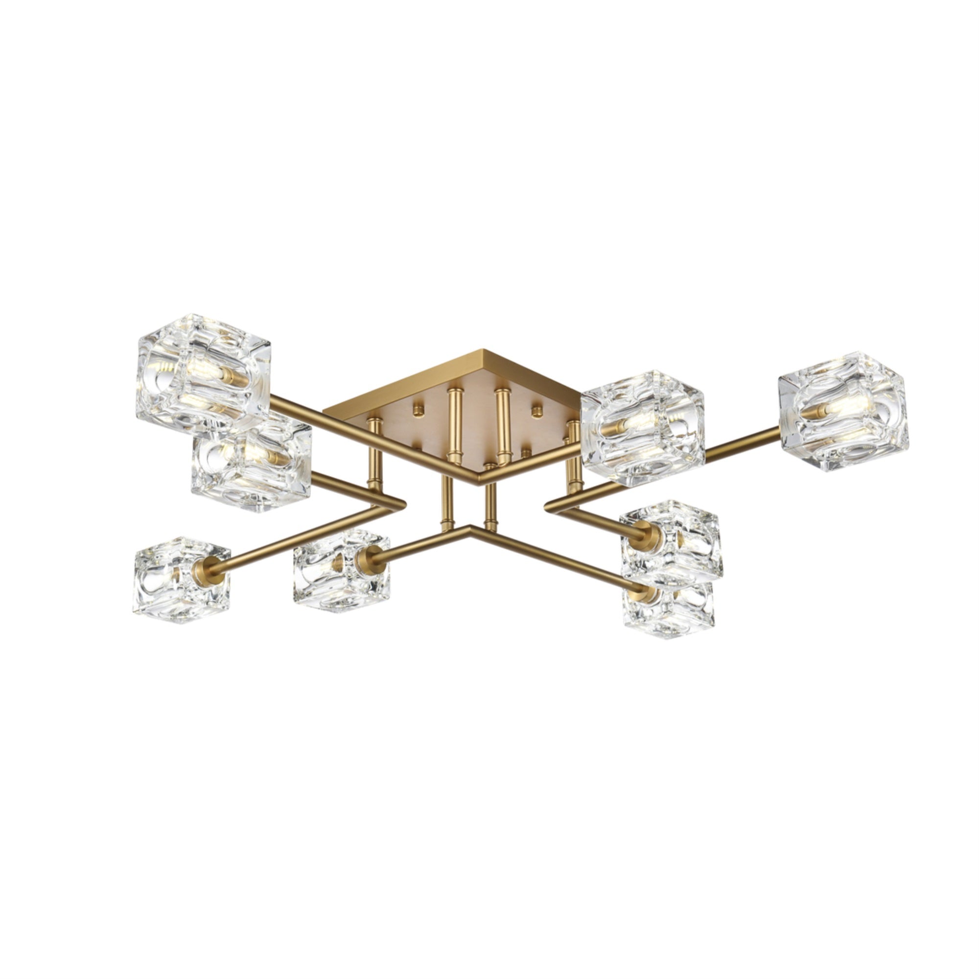 Lyra 32 inch Flush Mount in Satin Gold