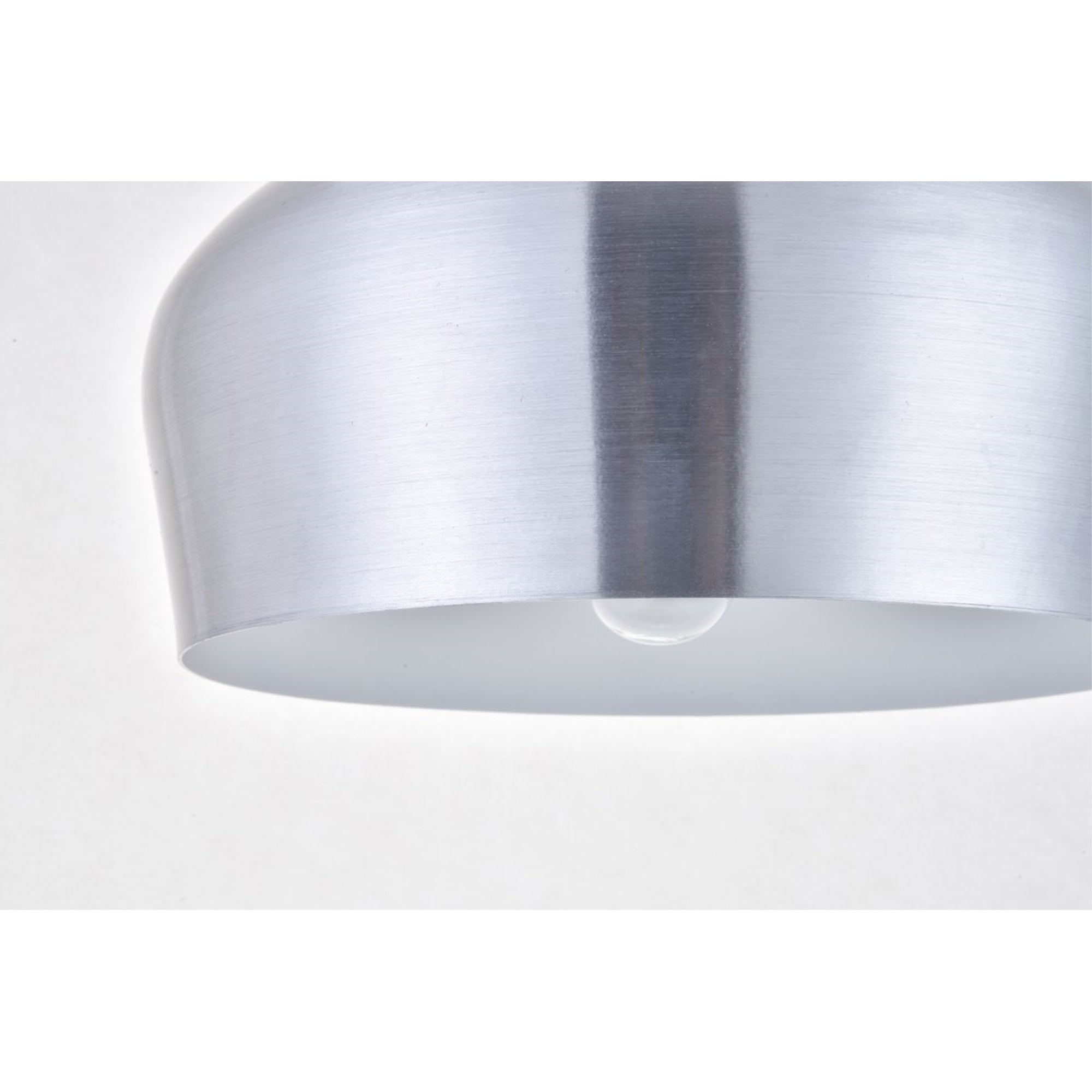 Living District 1-Light Burnished Nickel Pendant Lamp - Modern Aluminum Design