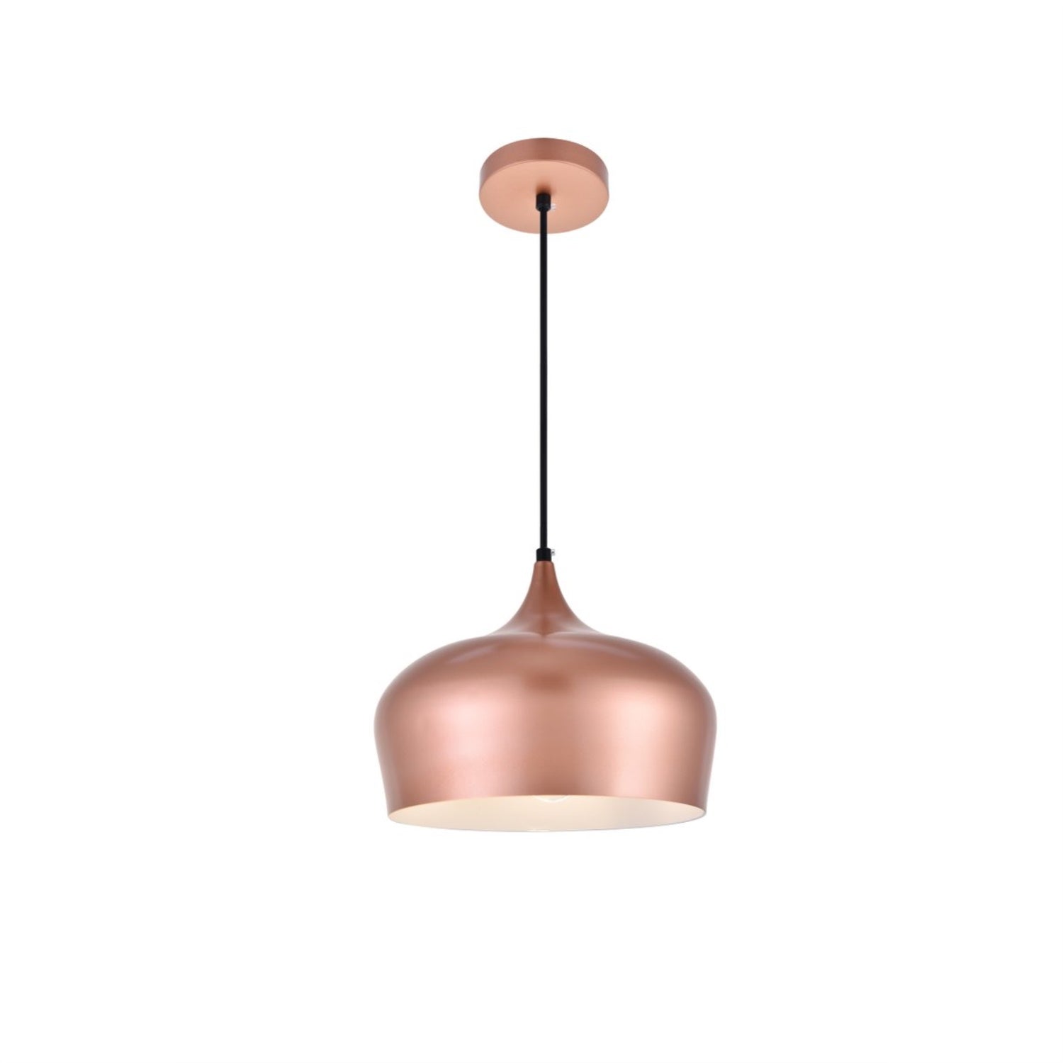 Living District Nora Pendant Light, 1 Light, Aluminum, Honey Gold, Model LDPD2003HG