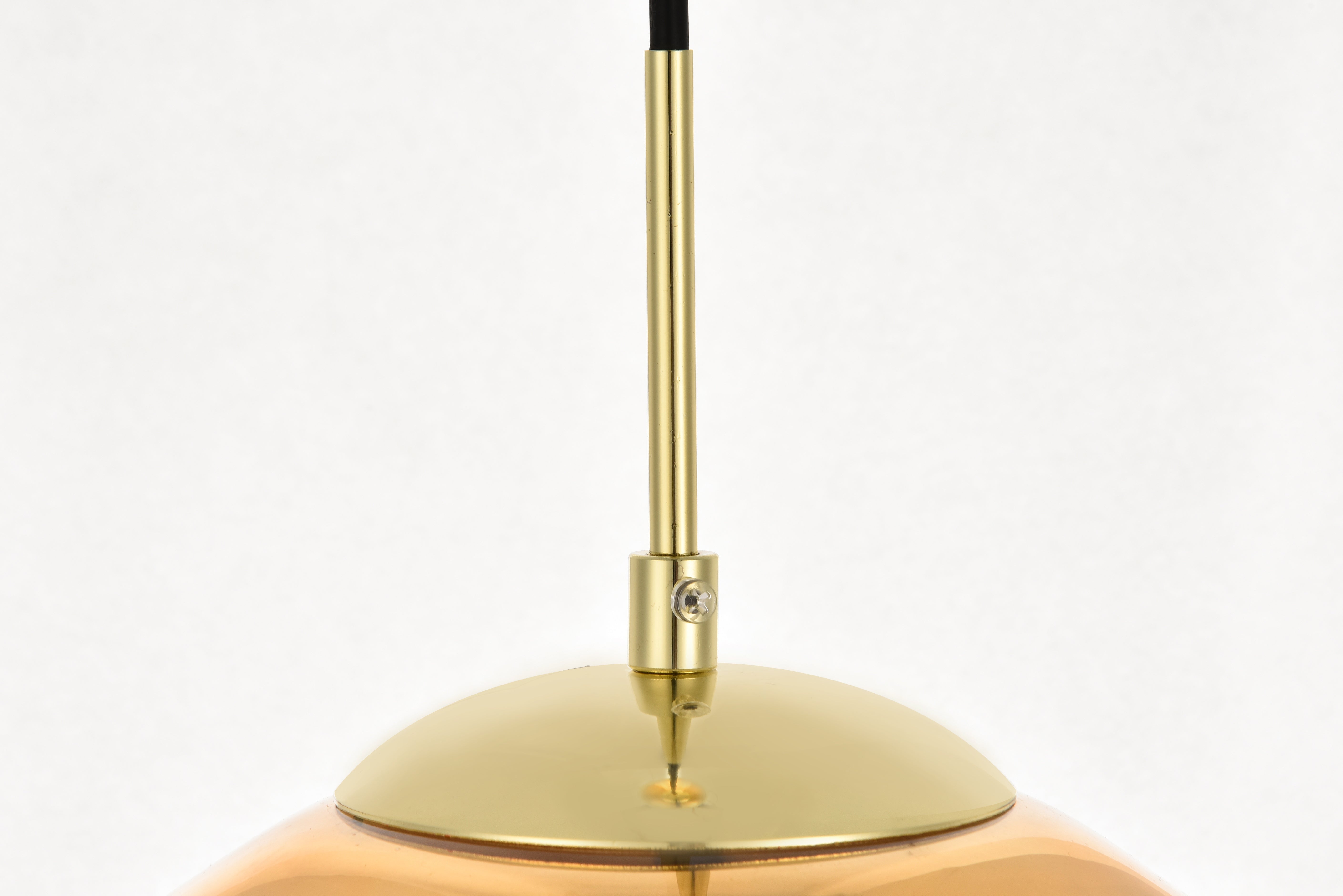 Living District Elegant Lighting Reflection Collection Gold Pendant