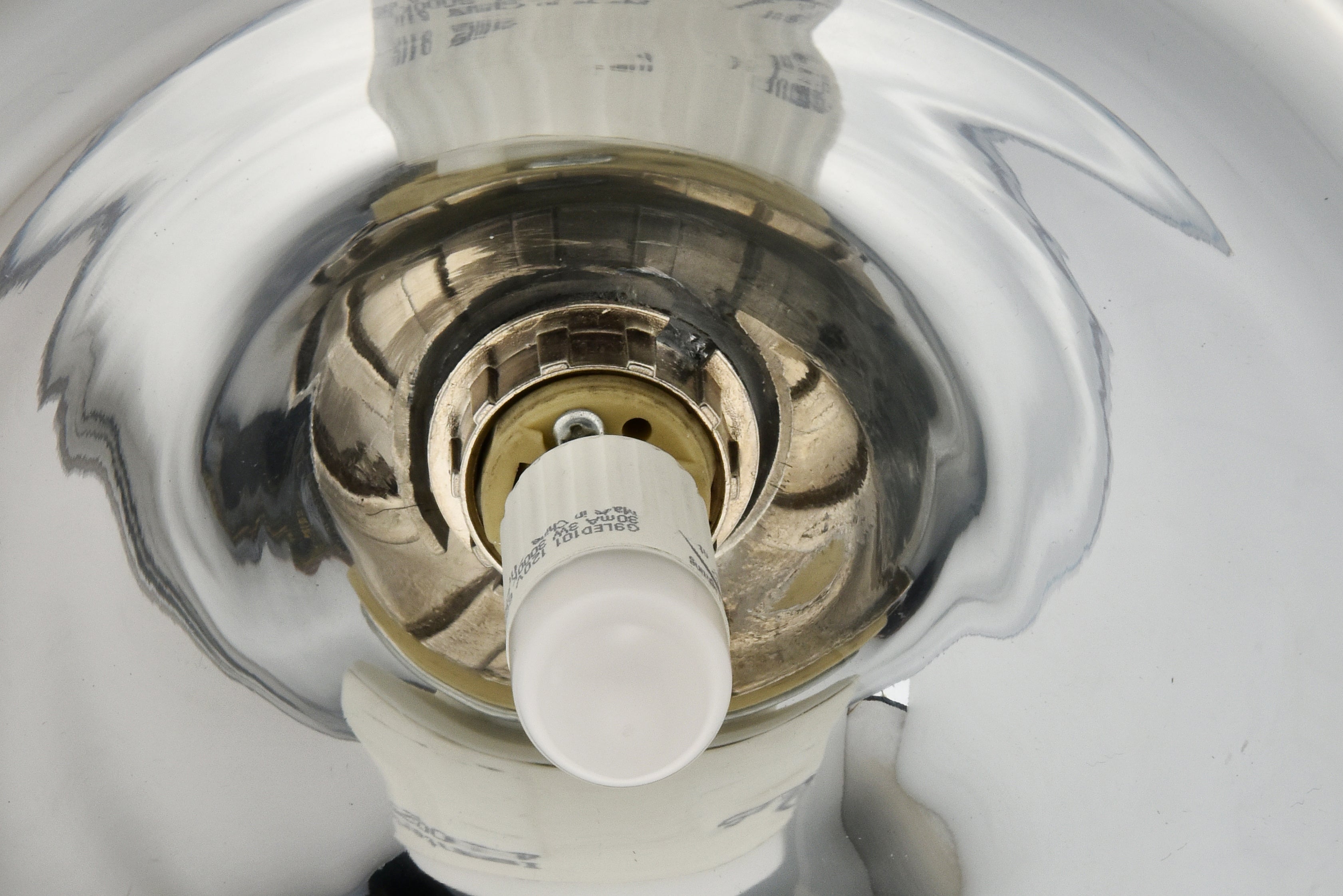 Living District Chrome Finish Pendant Light, Reflection Collection, 7In Diameter, 5In Height