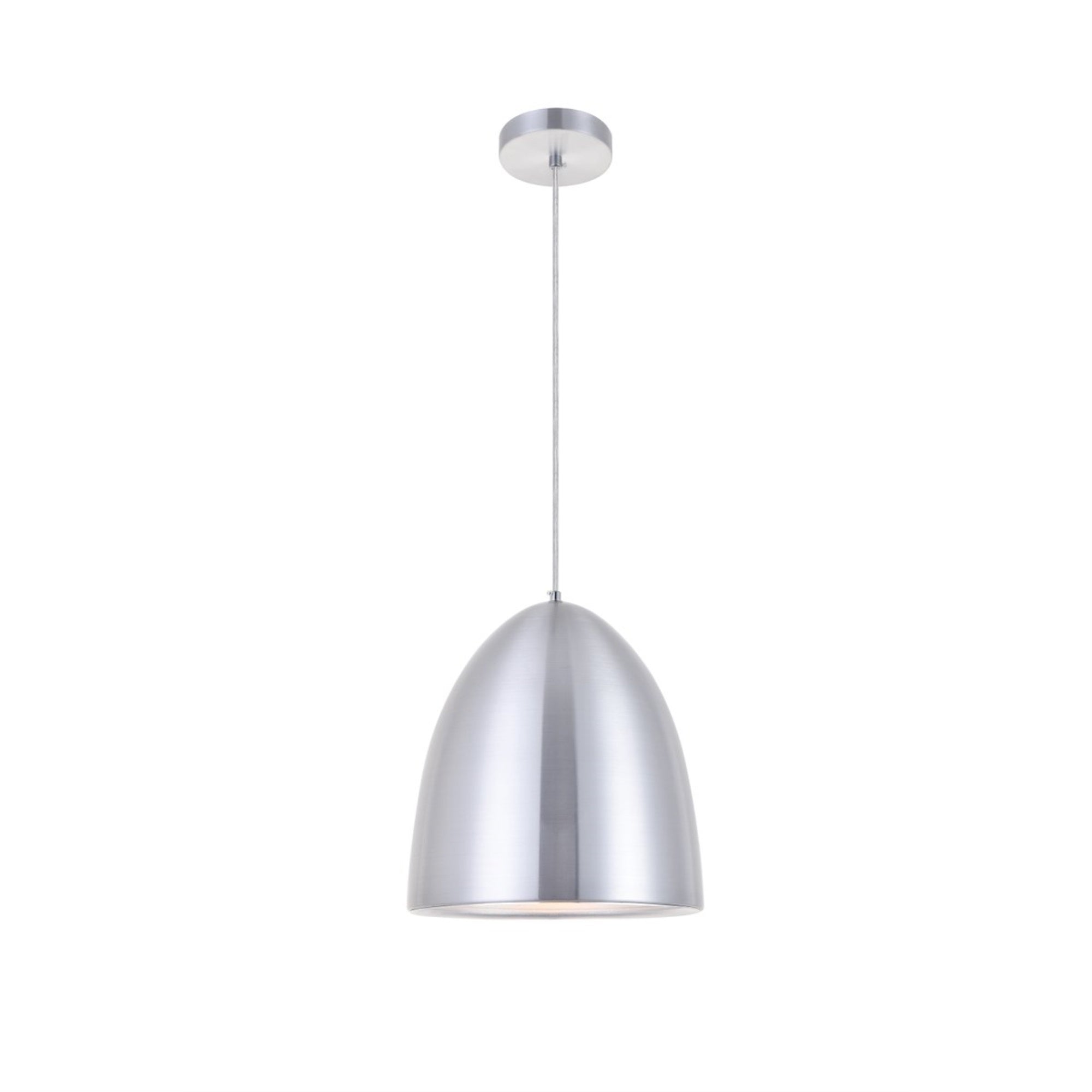 Living District Burnished Nickel Pendant Light - Modern 1 Light Fixture