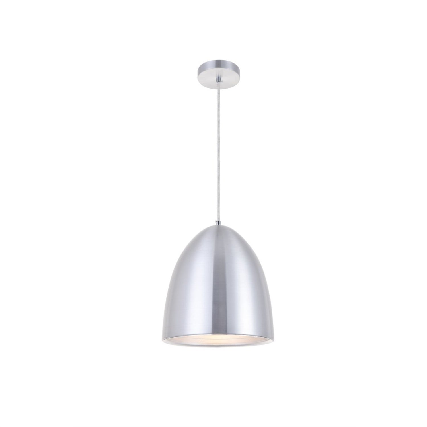 Living District Burnished Nickel Pendant Light - Modern 1 Light Fixture