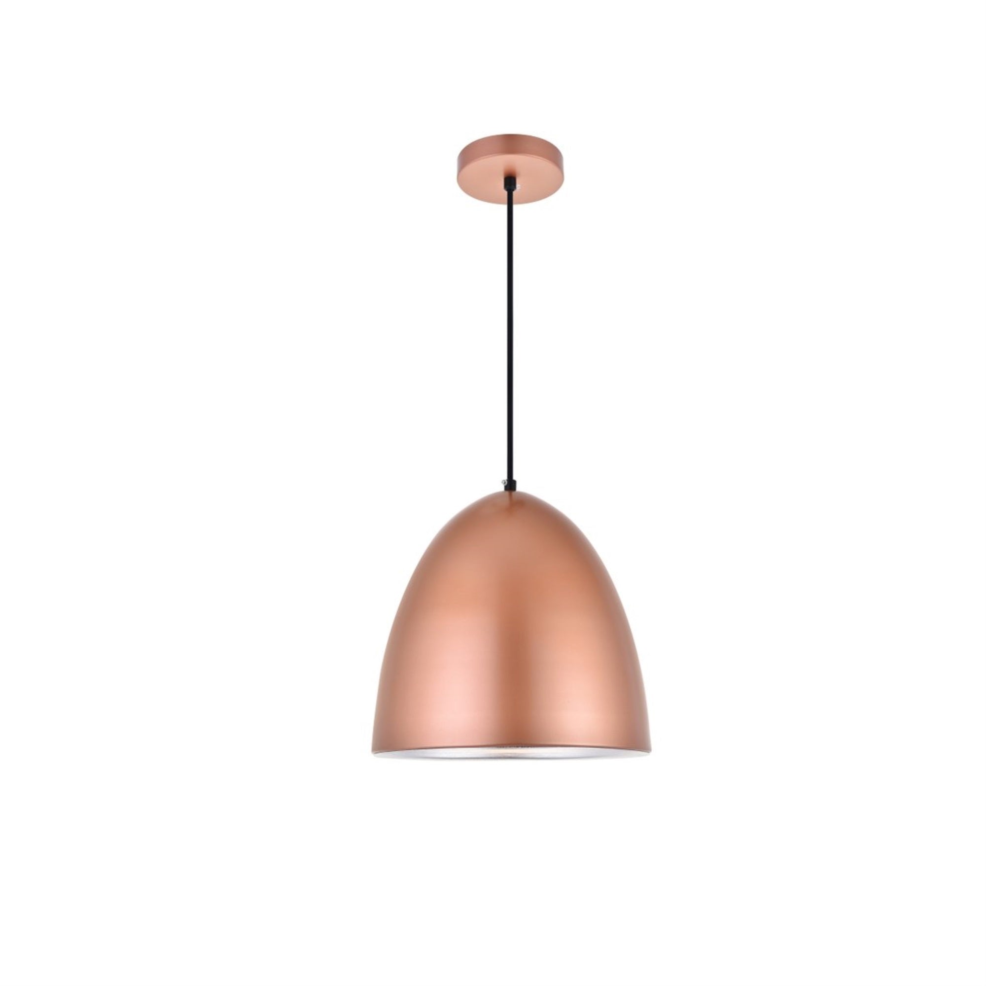 LIVING DISTRICT Circa 1 Light Pendant Honey Gold Aluminum Model LDPD2038HG