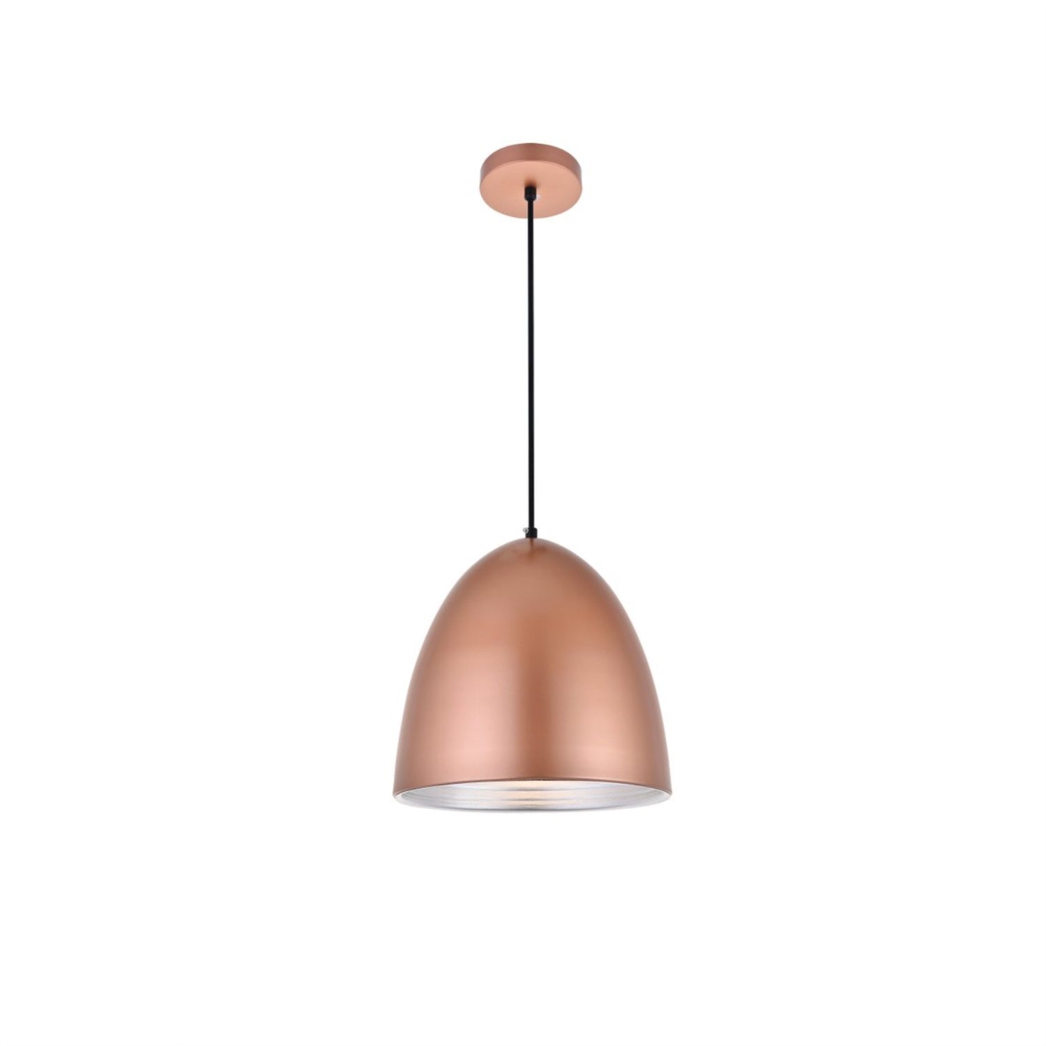 LIVING DISTRICT Circa 1 Light Pendant Honey Gold Aluminum Model LDPD2038HG