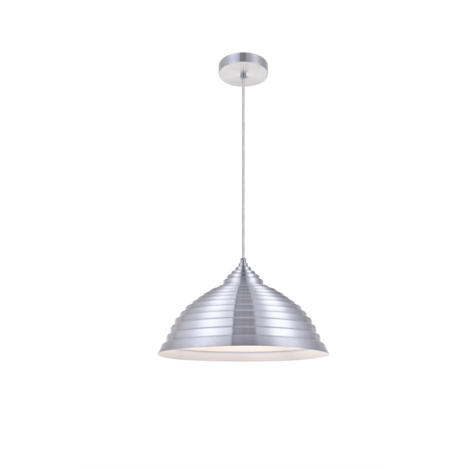 LIVING DISTRICT Circa Pendant Light - 1 Light, Burnished Nickel, Model LDPD2044BN