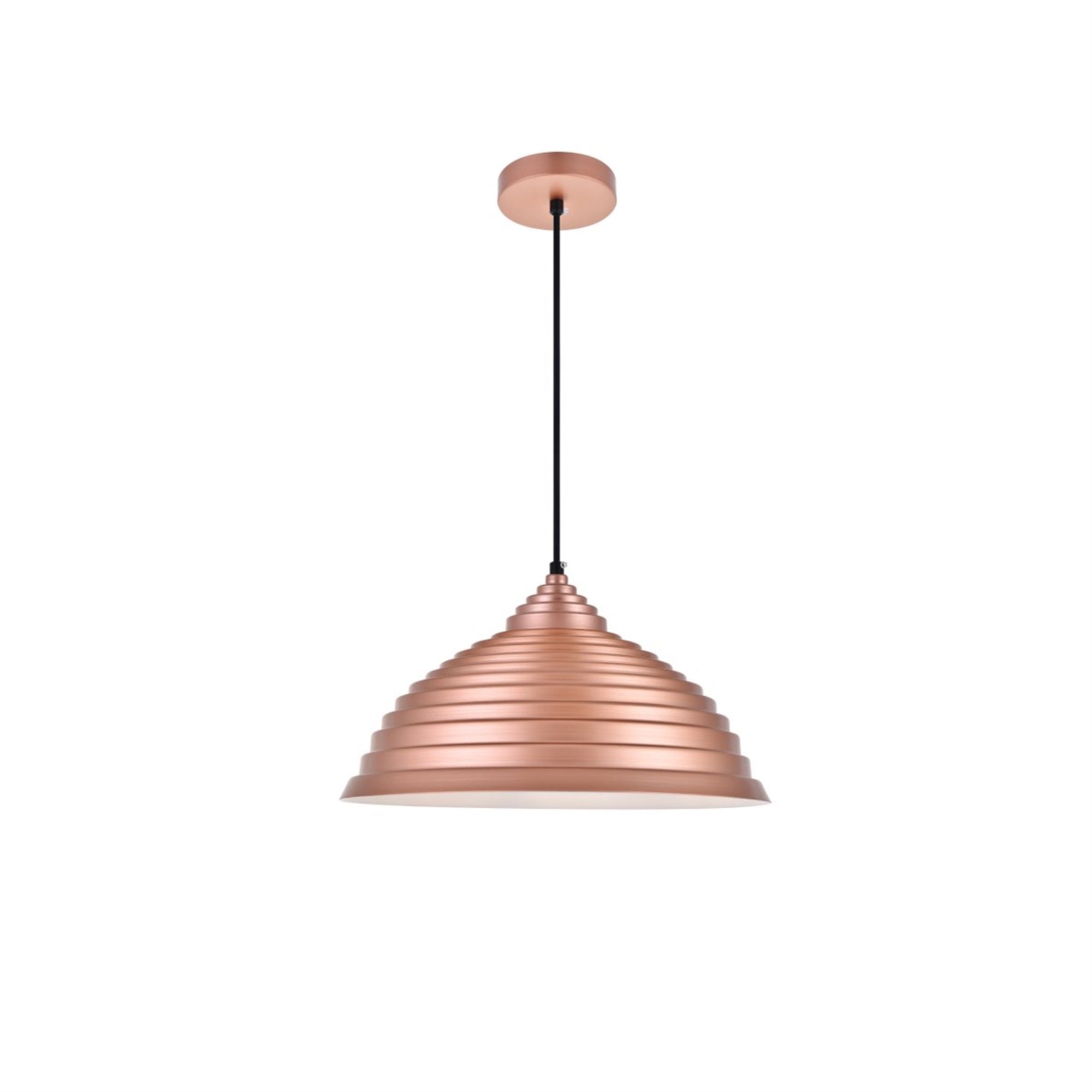 LIVING DISTRICT Circa 1 Light Pendant, Honey Gold Finish, Model LDPD2044HG