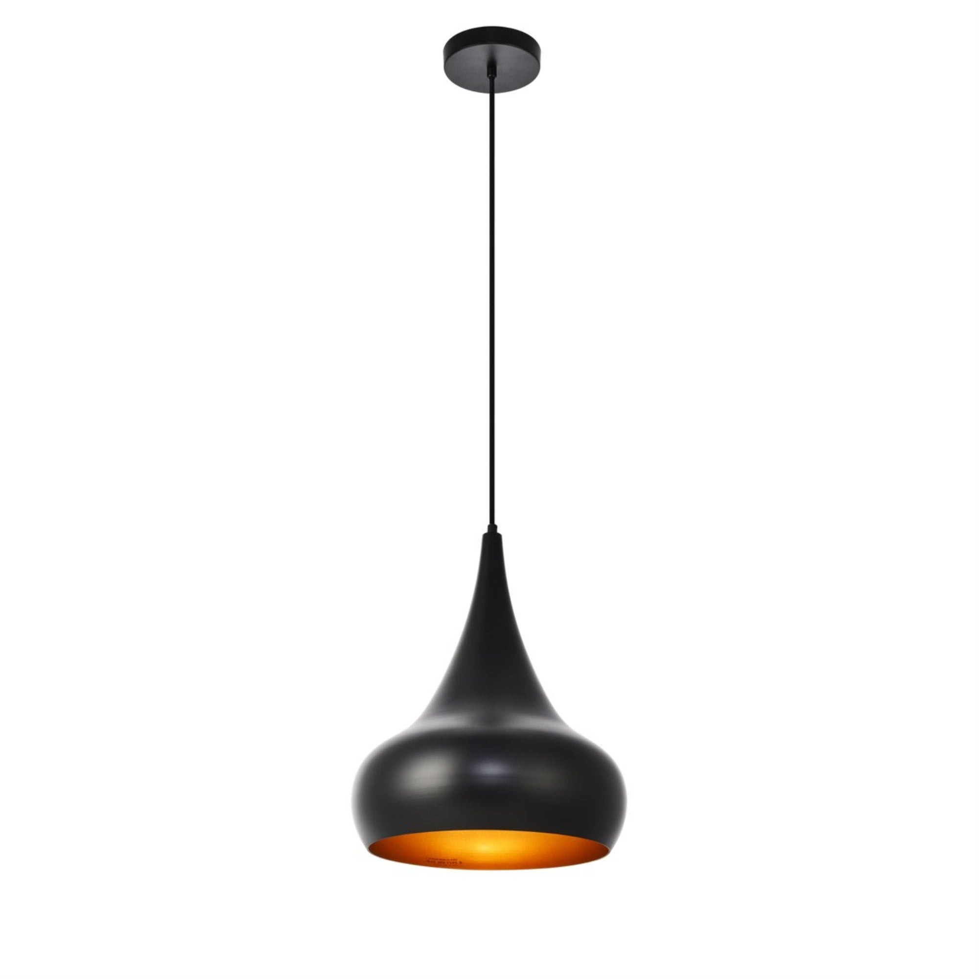 Circa Collection Pendant D11.5in H15in Lt:1 Black Finish