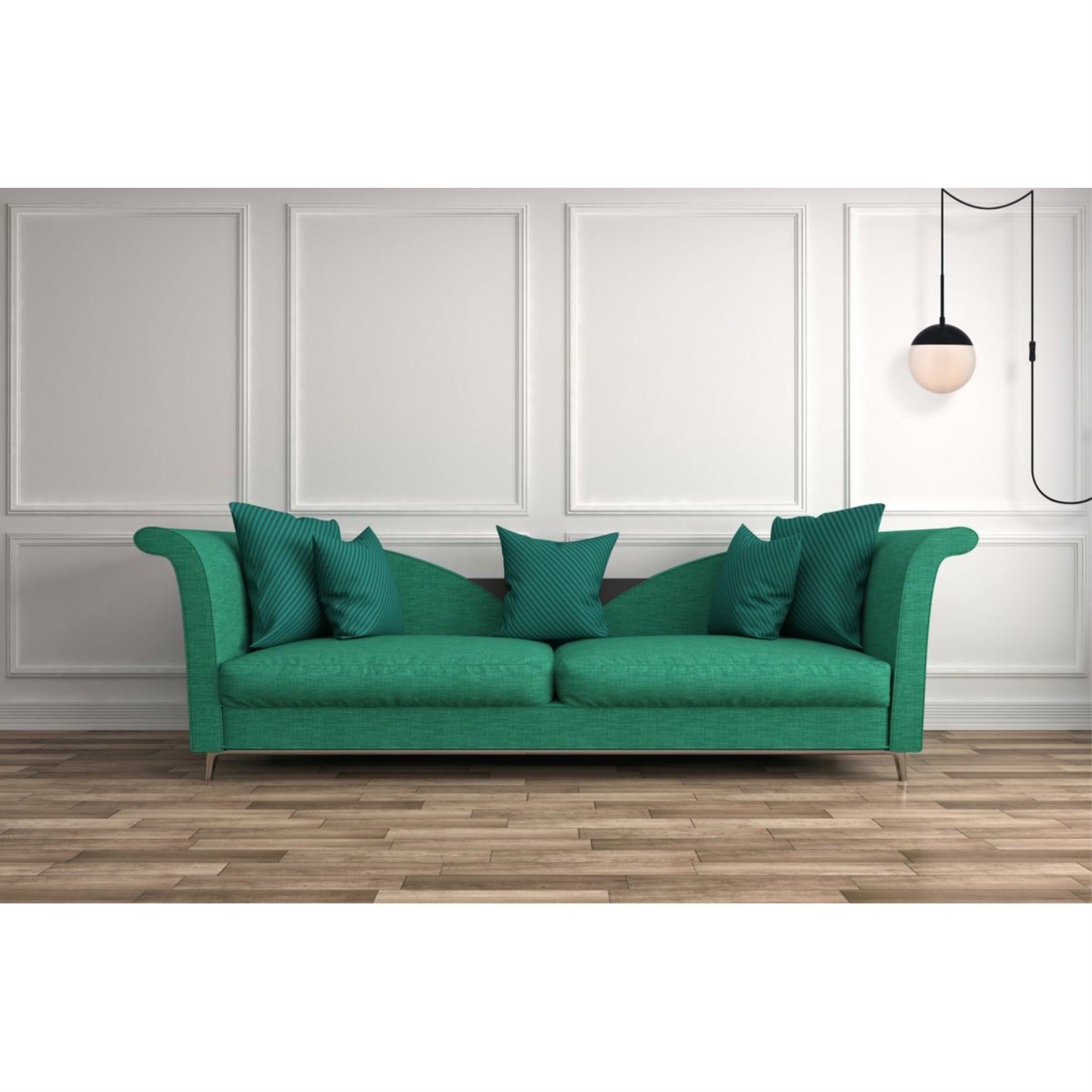 Eclipse 1 Light Black Plug In Pendant With Frosted White Glass