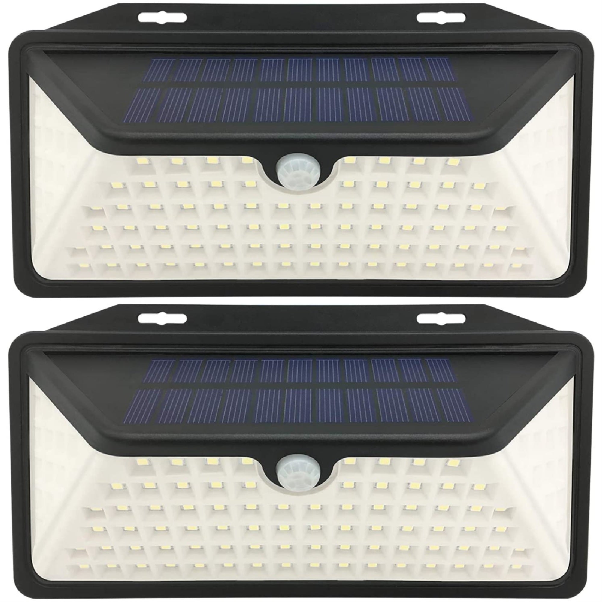 WBM SMART Solar Lights Outdoor, 100 LED, 3 Modes, IP65 Waterproof, Pack of 2, White, Model LE-11
