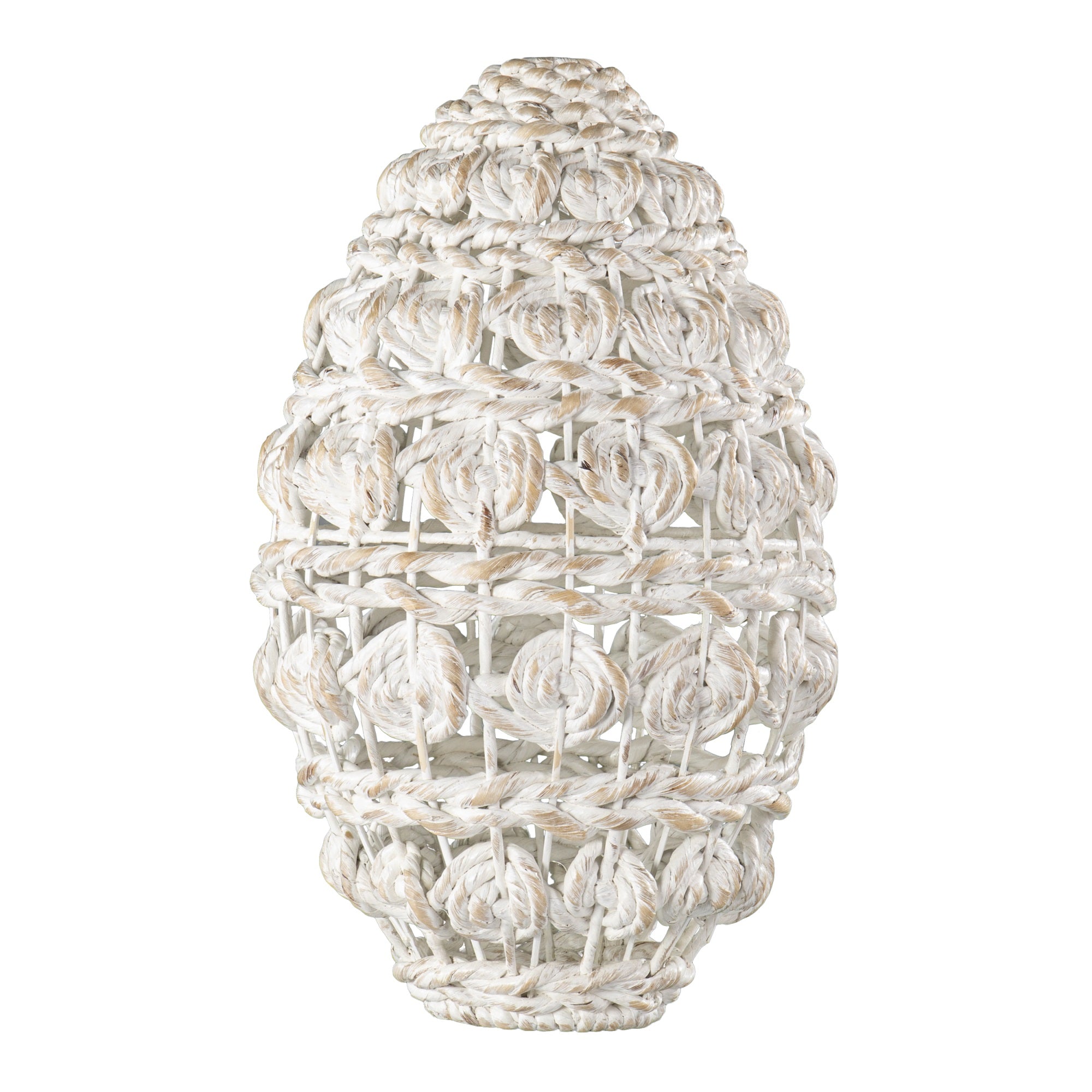 Sei Furniture Rosemill Whitewash Pendant Shade - Stylish Iron Light Fixture