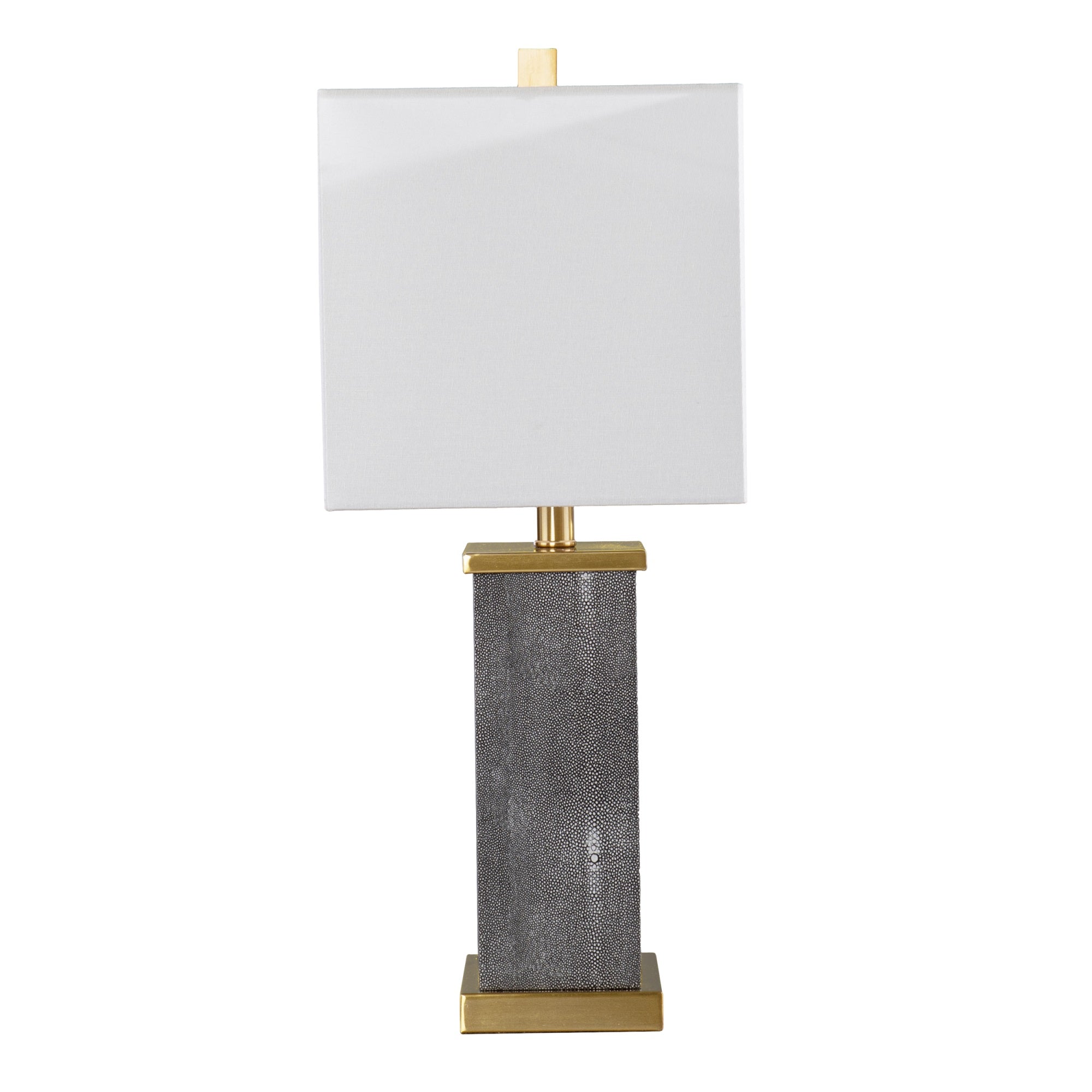 Sei Furniture White Lavano Table Lamp With Shade - 24.25&quot; Height, Concrete Base