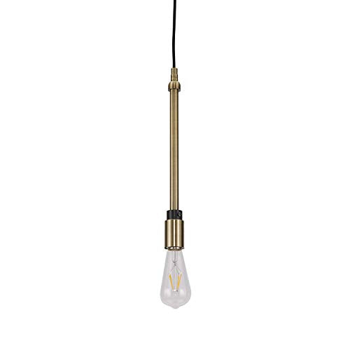 Southern Enterprises Antique Bronze Slim Metal Pendant Lamp - Stylish Lighting Fixture