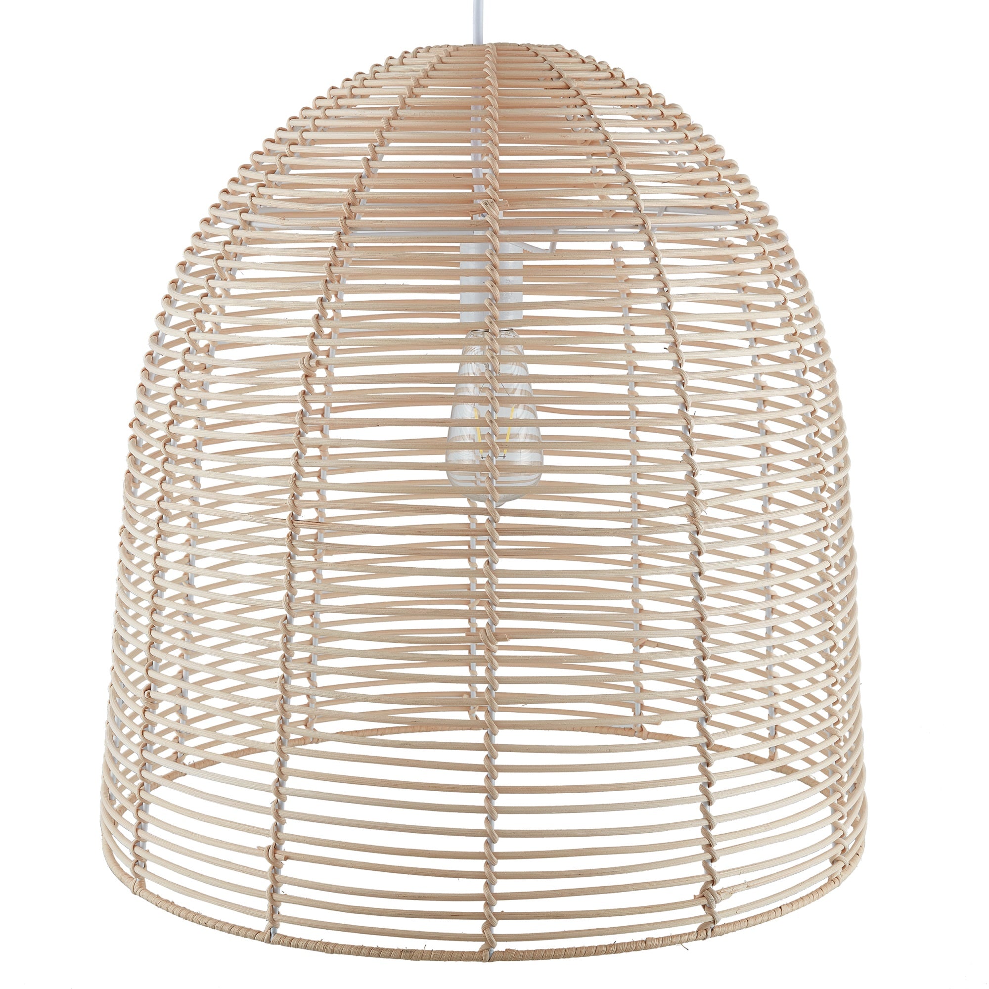 Sei Furniture Natural Rattan Pendant Lamp - Stylish Metal Ceiling Light Fixture