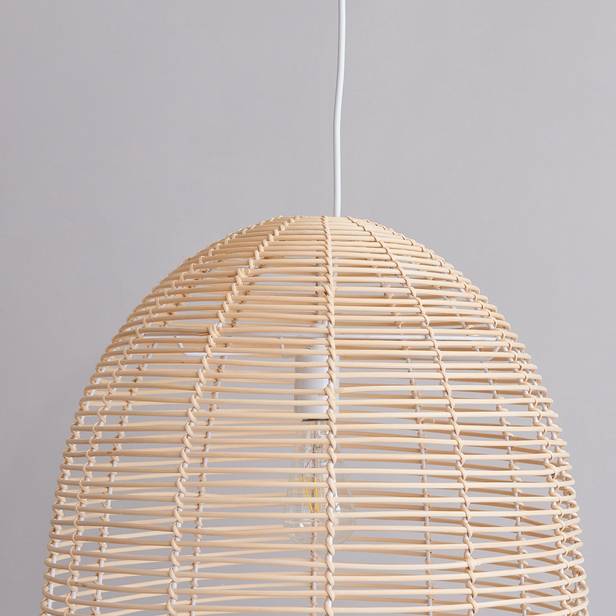 Sei Furniture Natural Rattan Pendant Lamp - Stylish Metal Ceiling Light Fixture