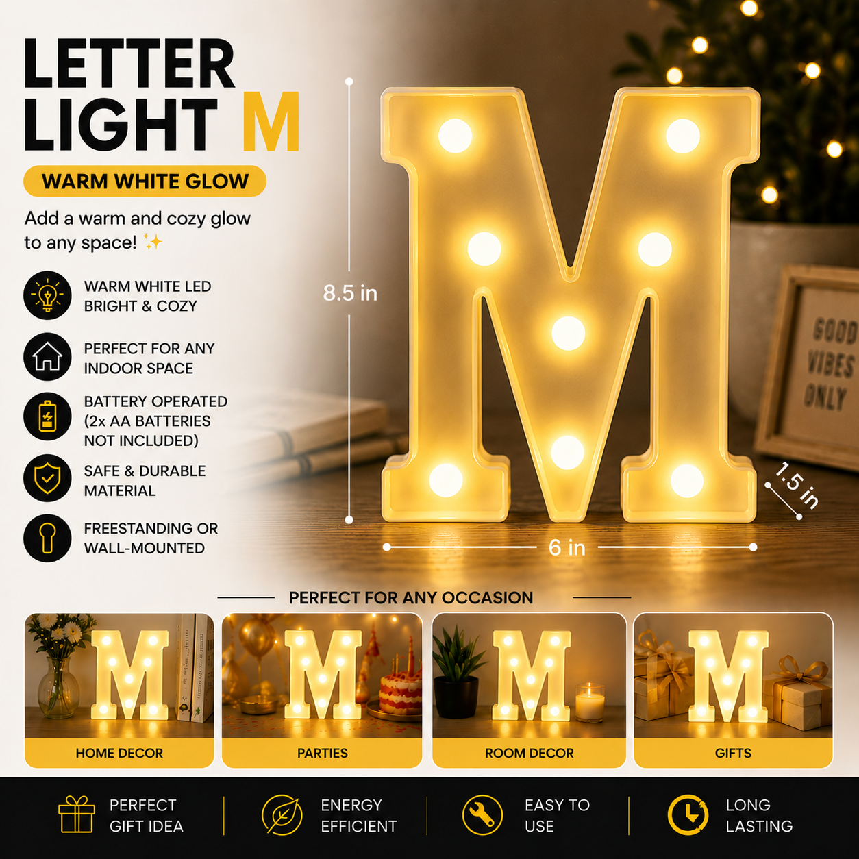 Letter Light | M