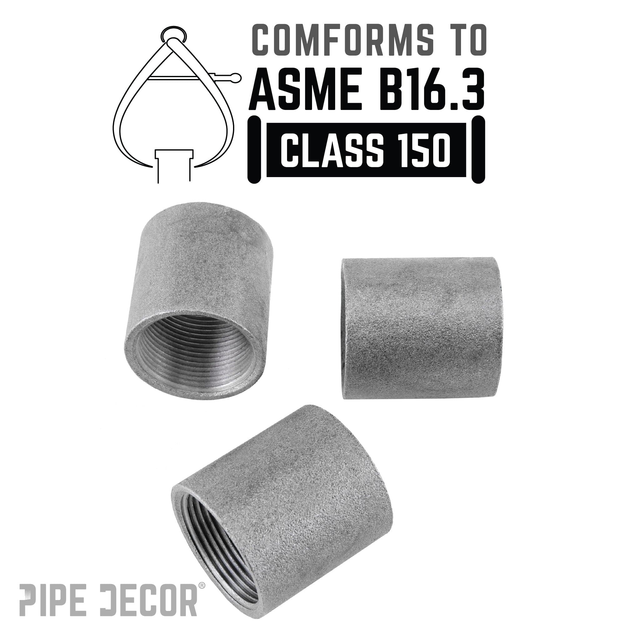 2 in. Black Merchant Coupling