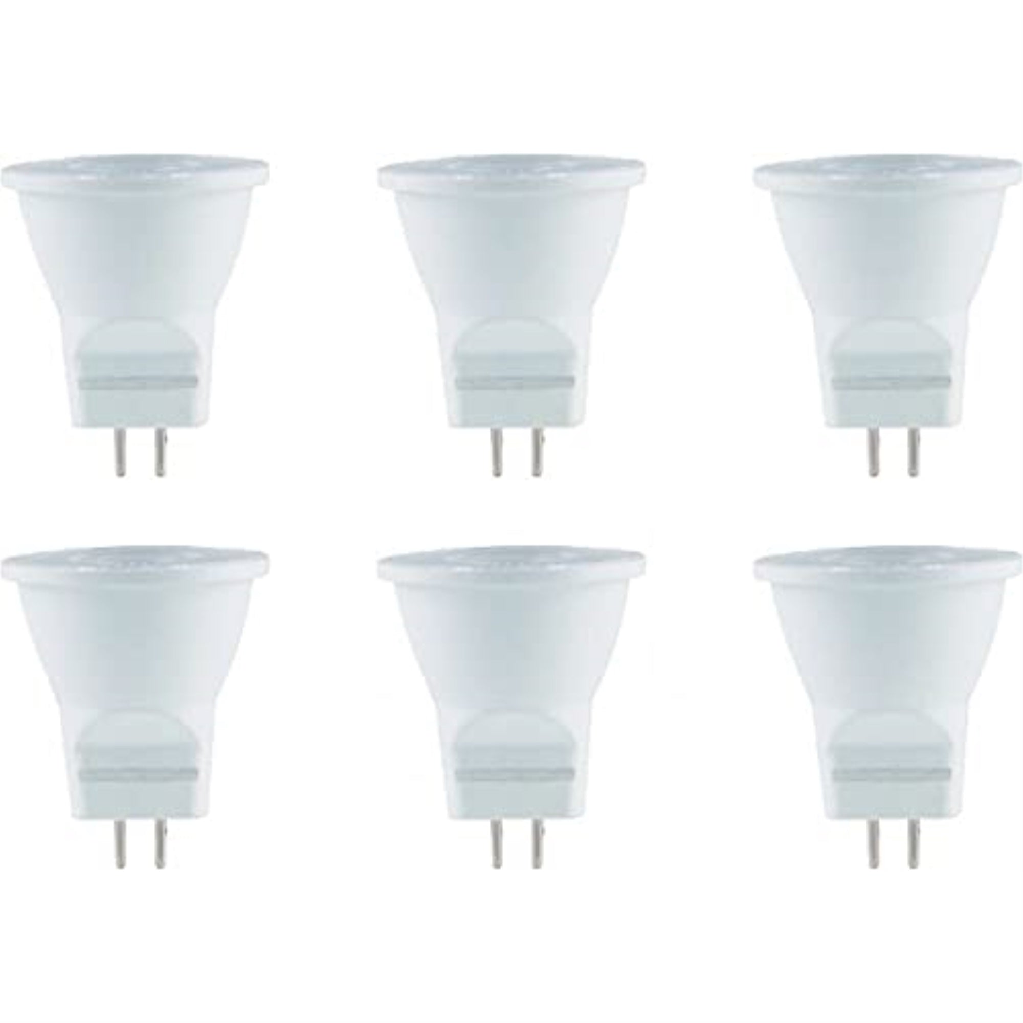 Elitco Lighting Dimmable 3W Led Mr11 Light Bulb 3000K - Pack Of 6, White