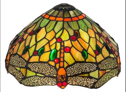 Meyda Tiffany 10504 725 X 12 In Tiffany Hanginghead Dragonfly Shade  Green & Orange