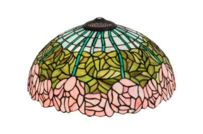 Meyda Tiffany 10657 775 X 16 In Cabbage Rose Shade Lamp - Purple  Blue & Pink