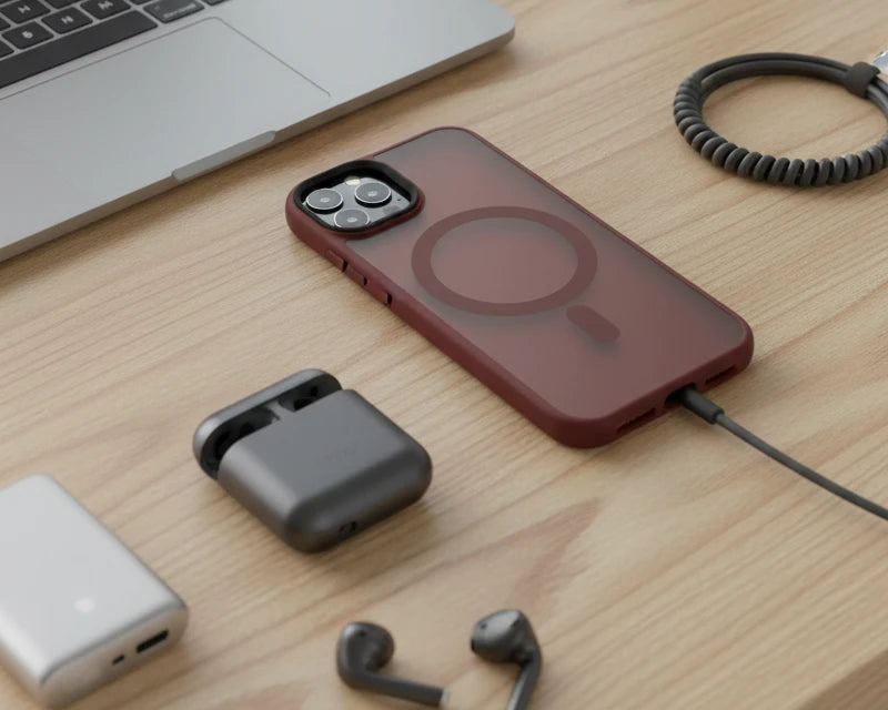 Matte Red Case Magnetic Case For Magnetic Luxury Red Matte Protection Case – Lightsdaddy