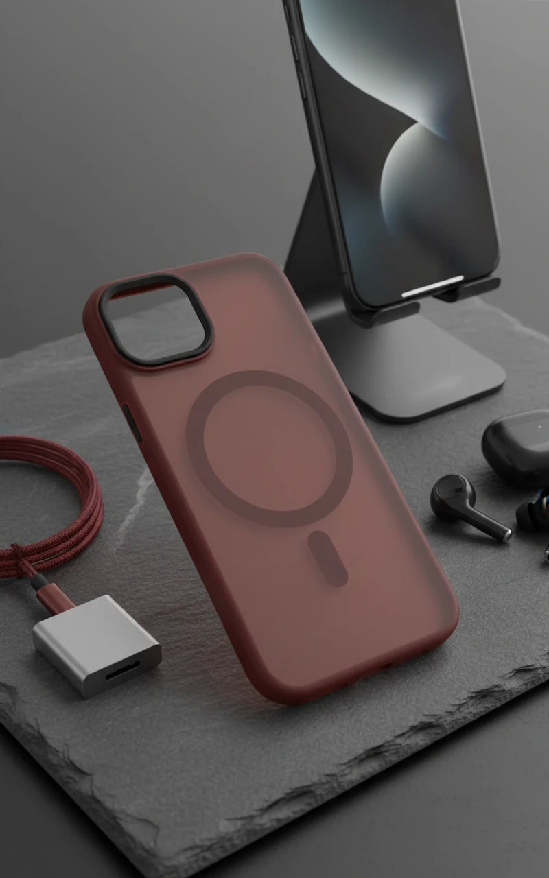Matte Red Case Magnetic Case For Magnetic Luxury Red Matte Protection Case – Lightsdaddy