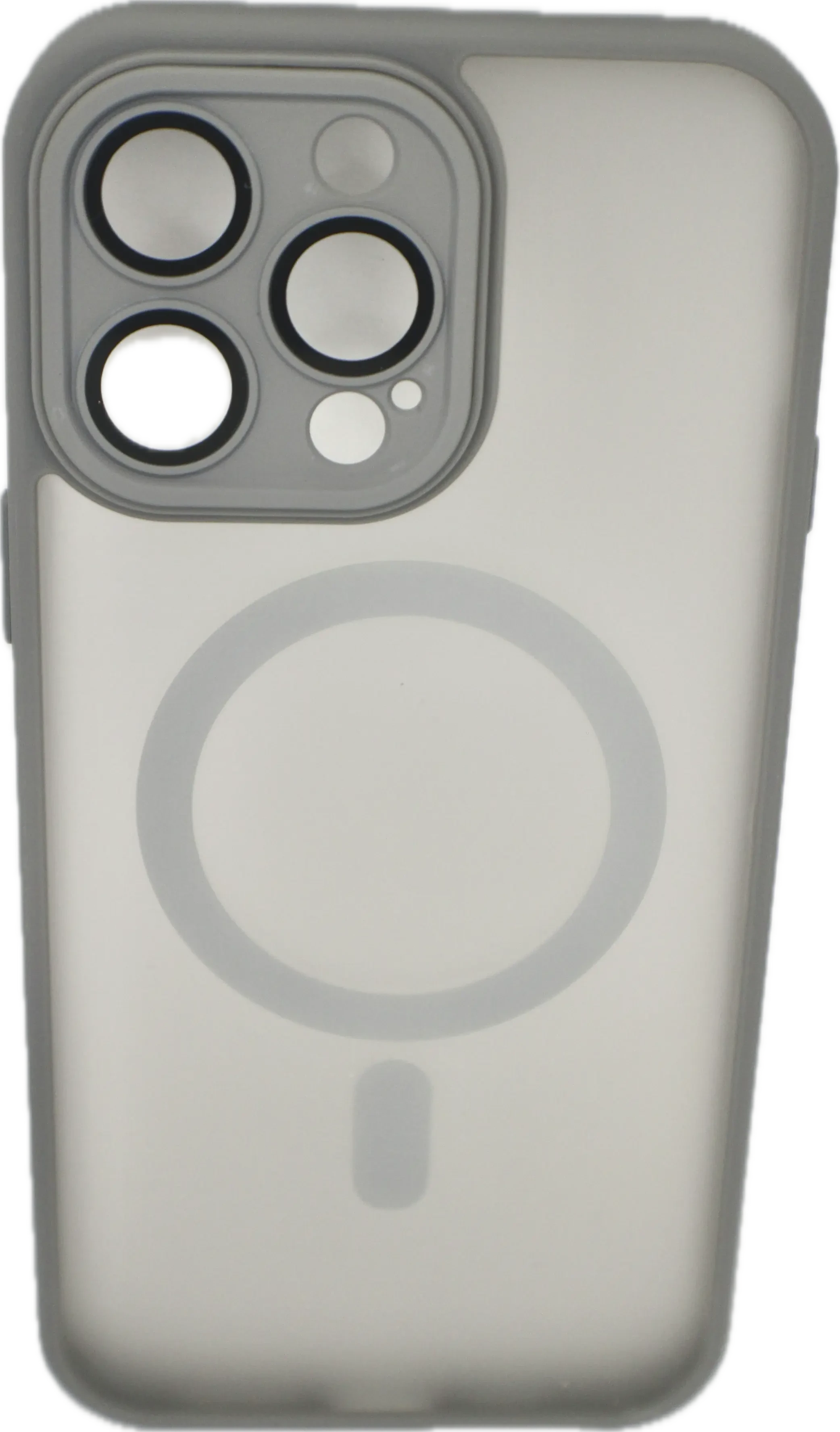 Magnetic Charging Case For Matte Armor Magnetic Wireless Charging Case For iPhone Shockproof Lens Protection Grey Matte