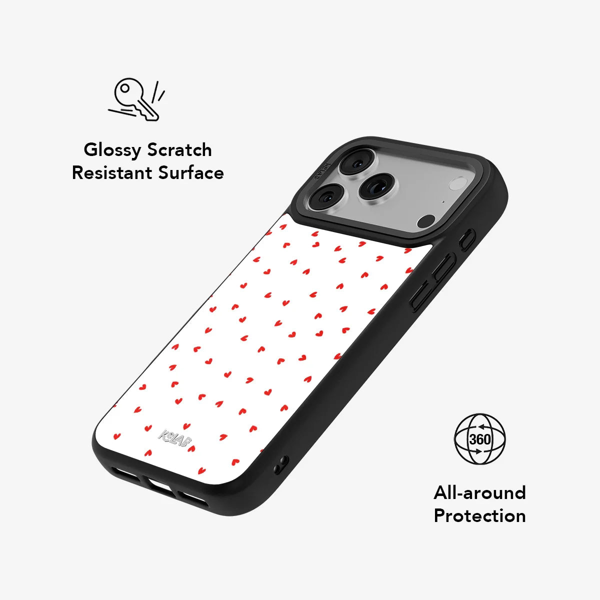 Minimalist Love | Red Heart Phone Case