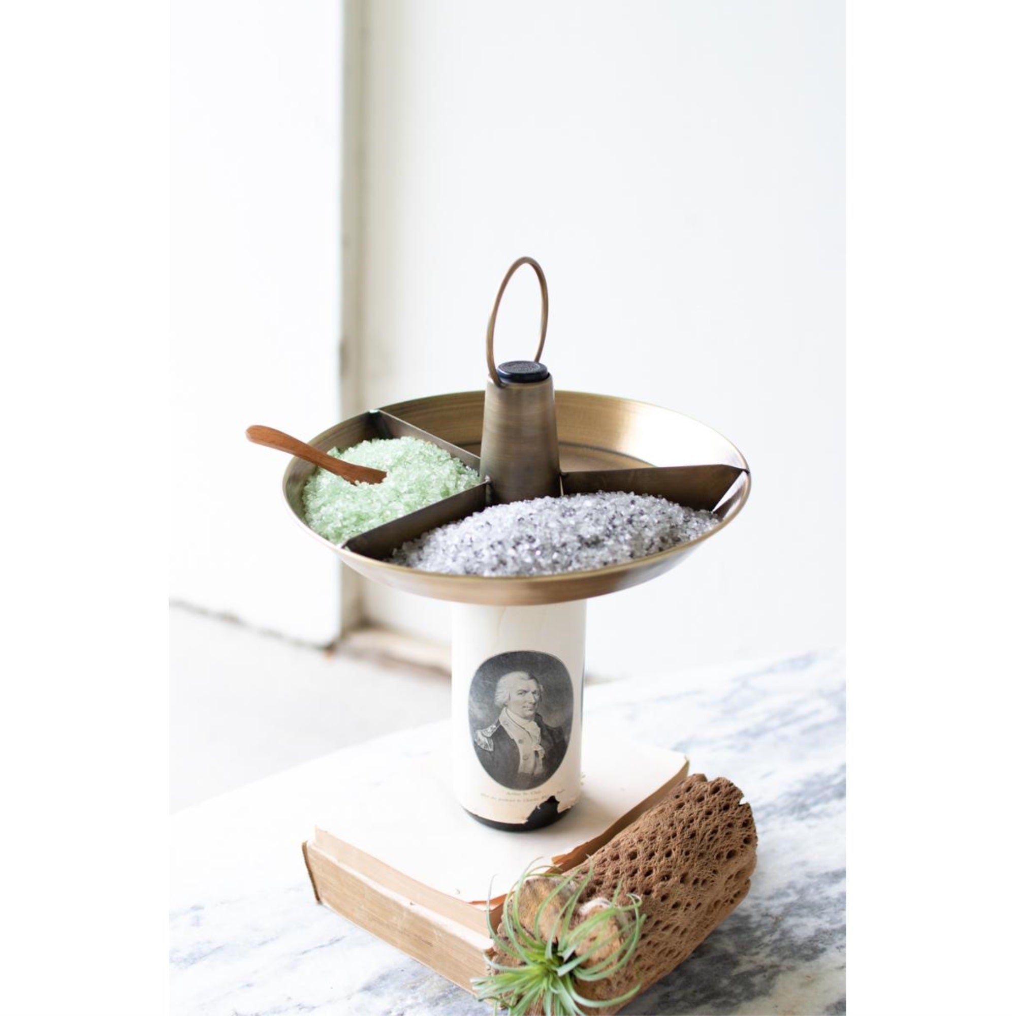 ANTIQUE BRASS FINISH BOTTLE TOPPER WITH SPACERS