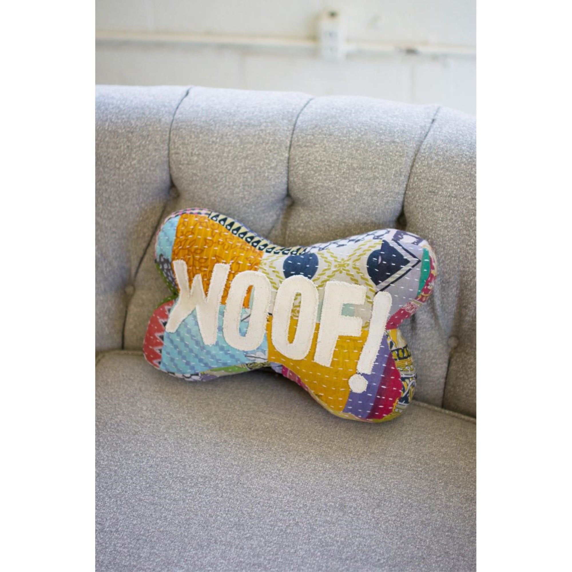 WOOF KANTHA BONE PILLOW