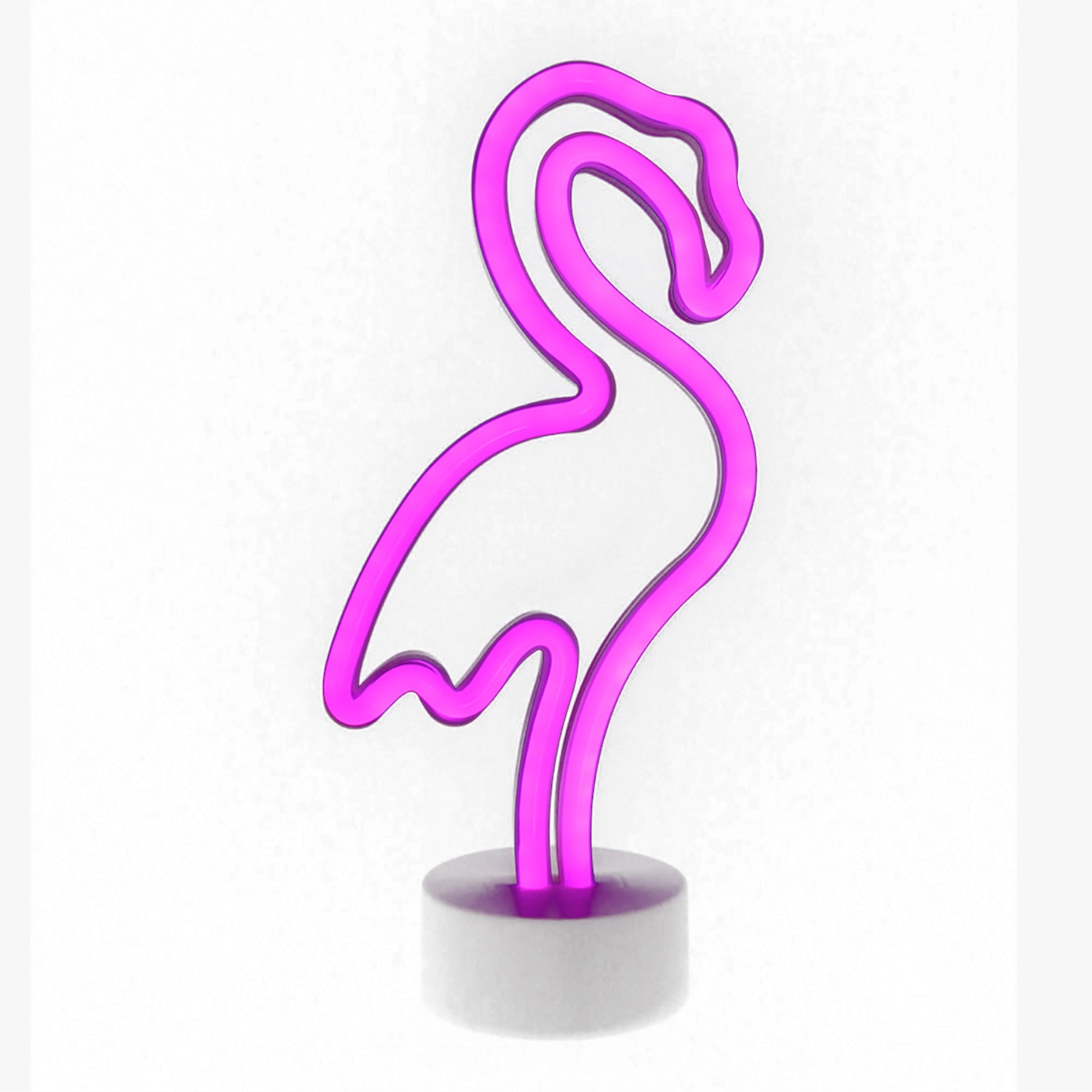 Neon Knight Pink Led Flamingo Light - Stylish Plastic Decor For Home & Parties