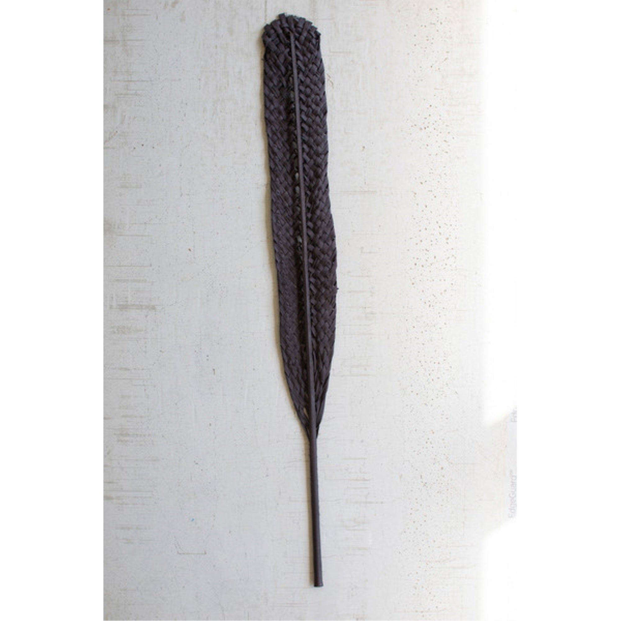Kalalou Nsbe1008 Woven Kejur Leaf, Black
