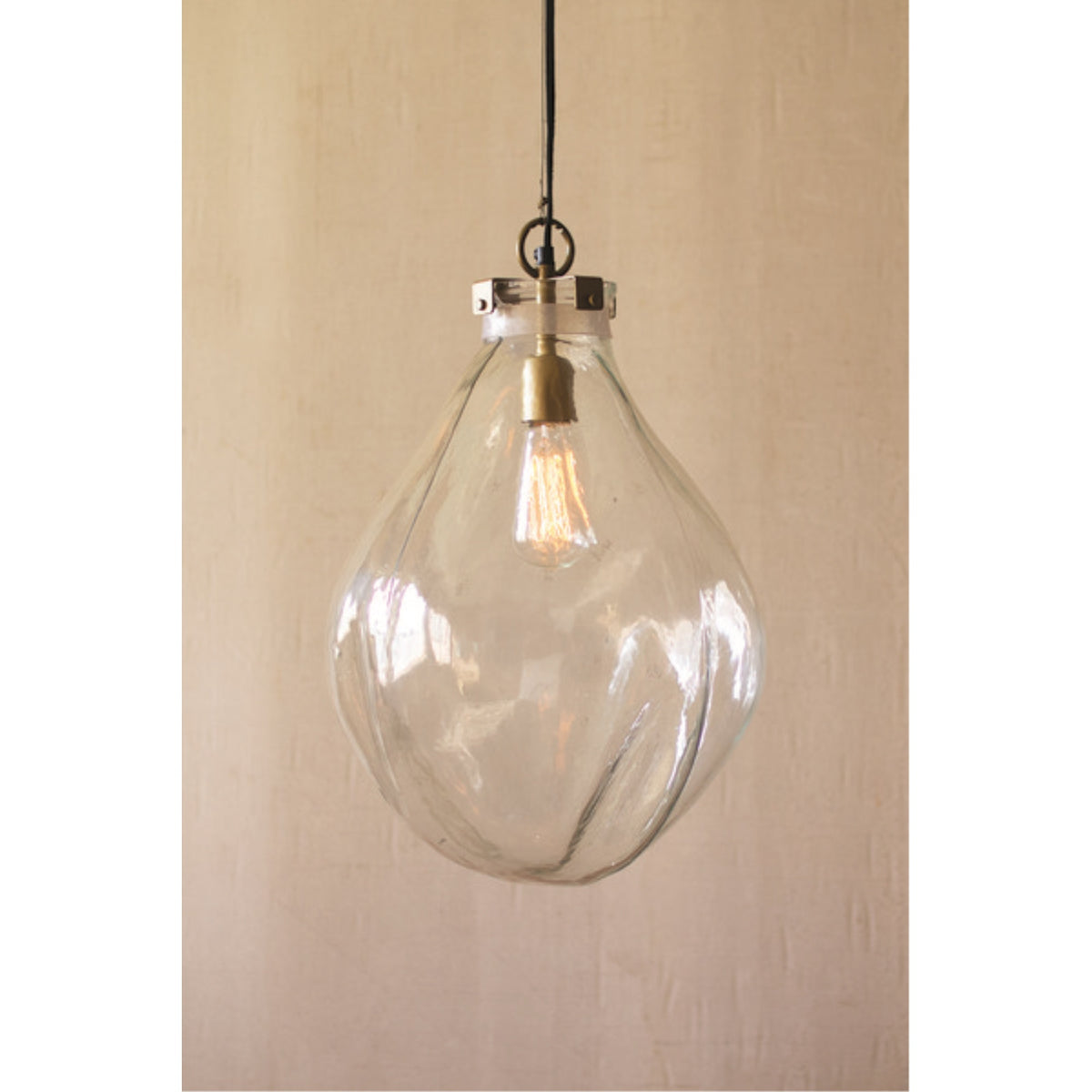 GLASS TEARDROP PENDANT LIGHT
