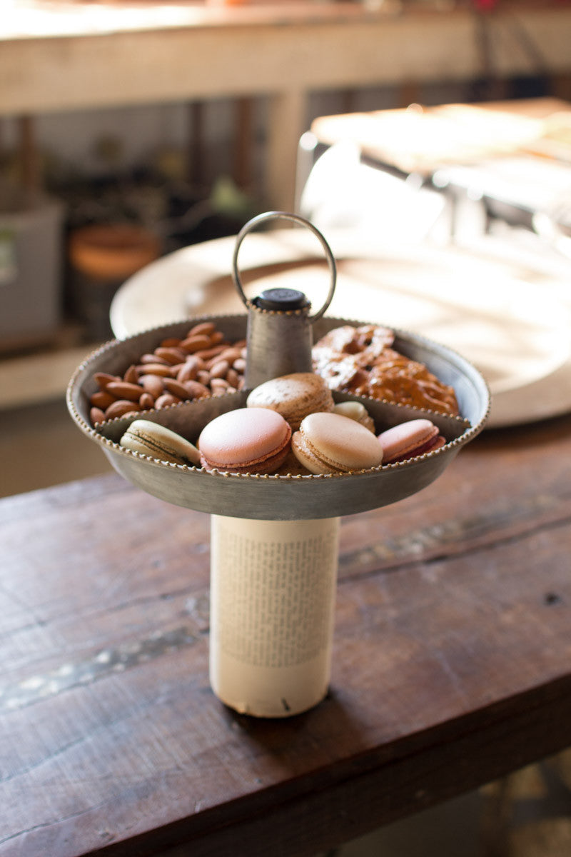 Kalalou Nzk1102 Zinc Serving Bottle Topper With Spacers, Brown