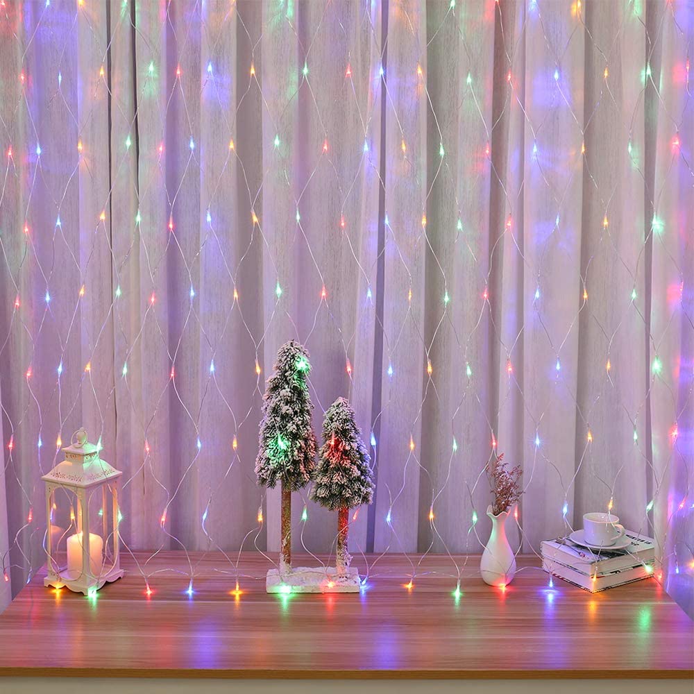 300 LED 9ft x 9ft Twinkling Curtain Lights Plug in