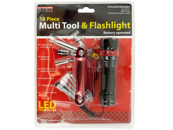 Multi Tool & 3 Function Flashlight Set