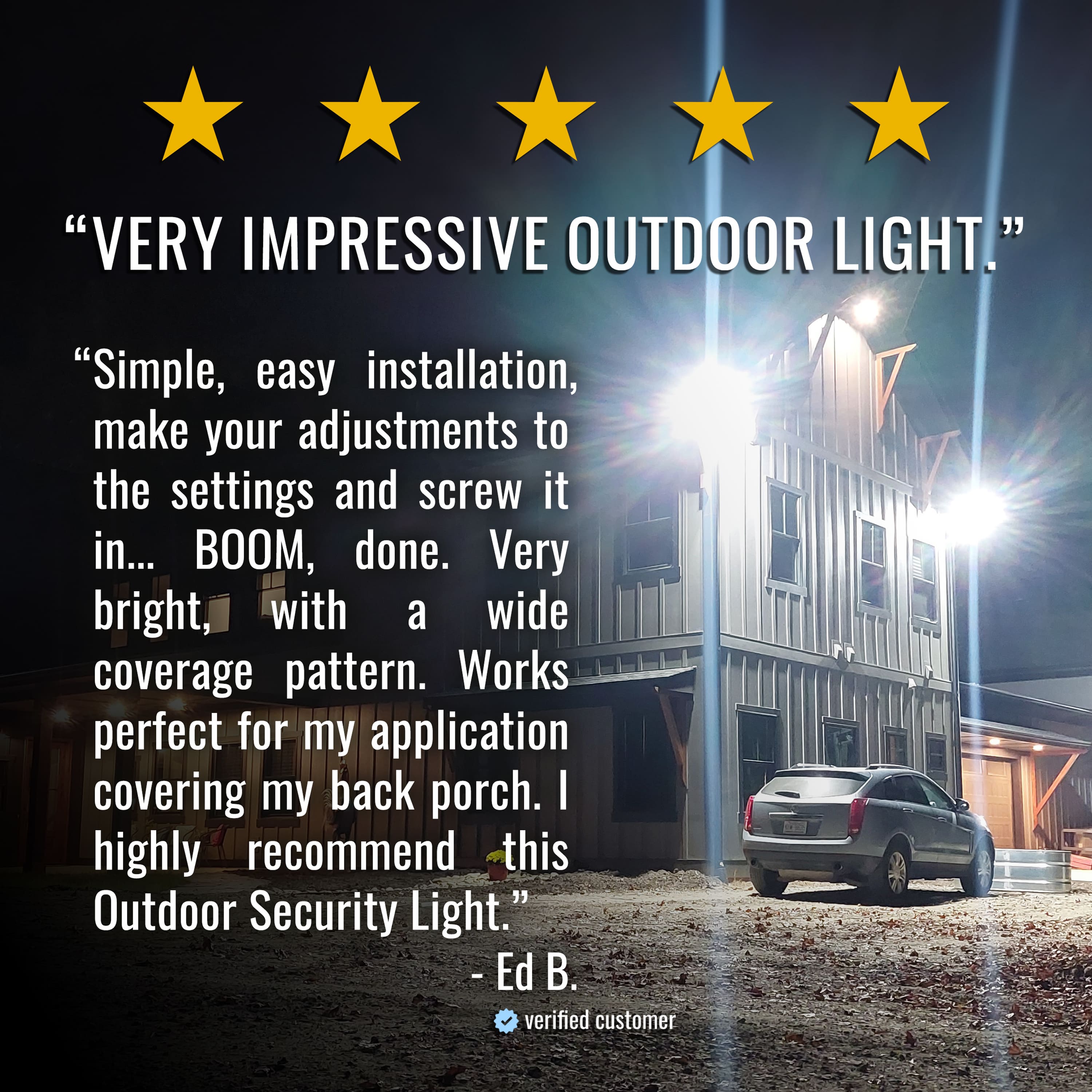 Outdoor Security Motion Yard Flood Light